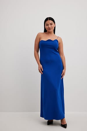 Blue Dżersejowa sukienka maxi bez rękawów