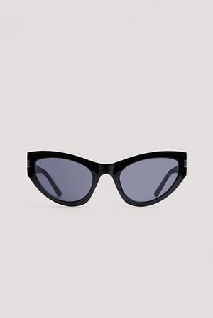 Black Okulary przeciwsłoneczne w kształcie kociego oka