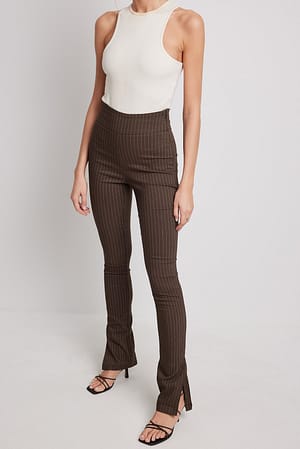 Brown Stripe Spodnie