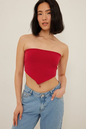 Red Top bandeau z chusty
