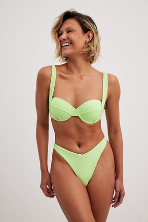 Green Dół od bikini w kształcie litery V