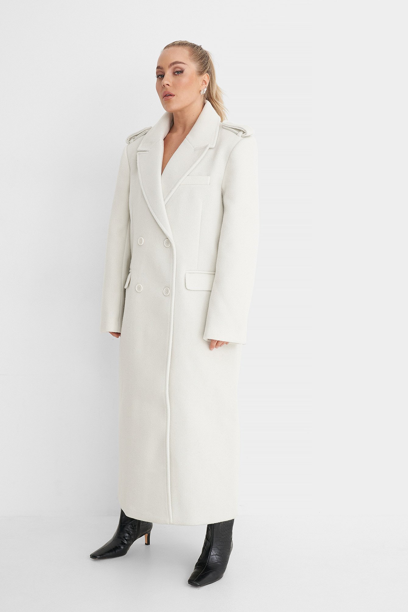 manteau blanc oversize