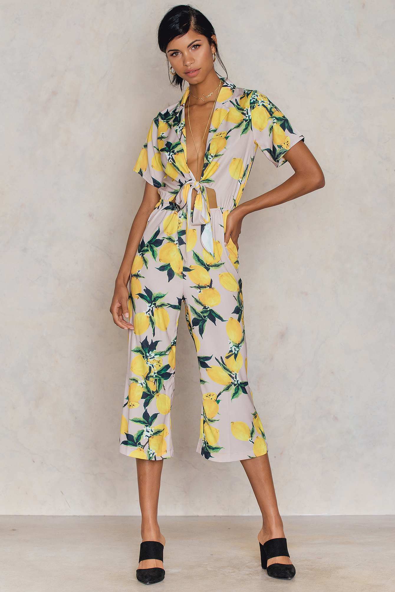 jumpsuit with lemons