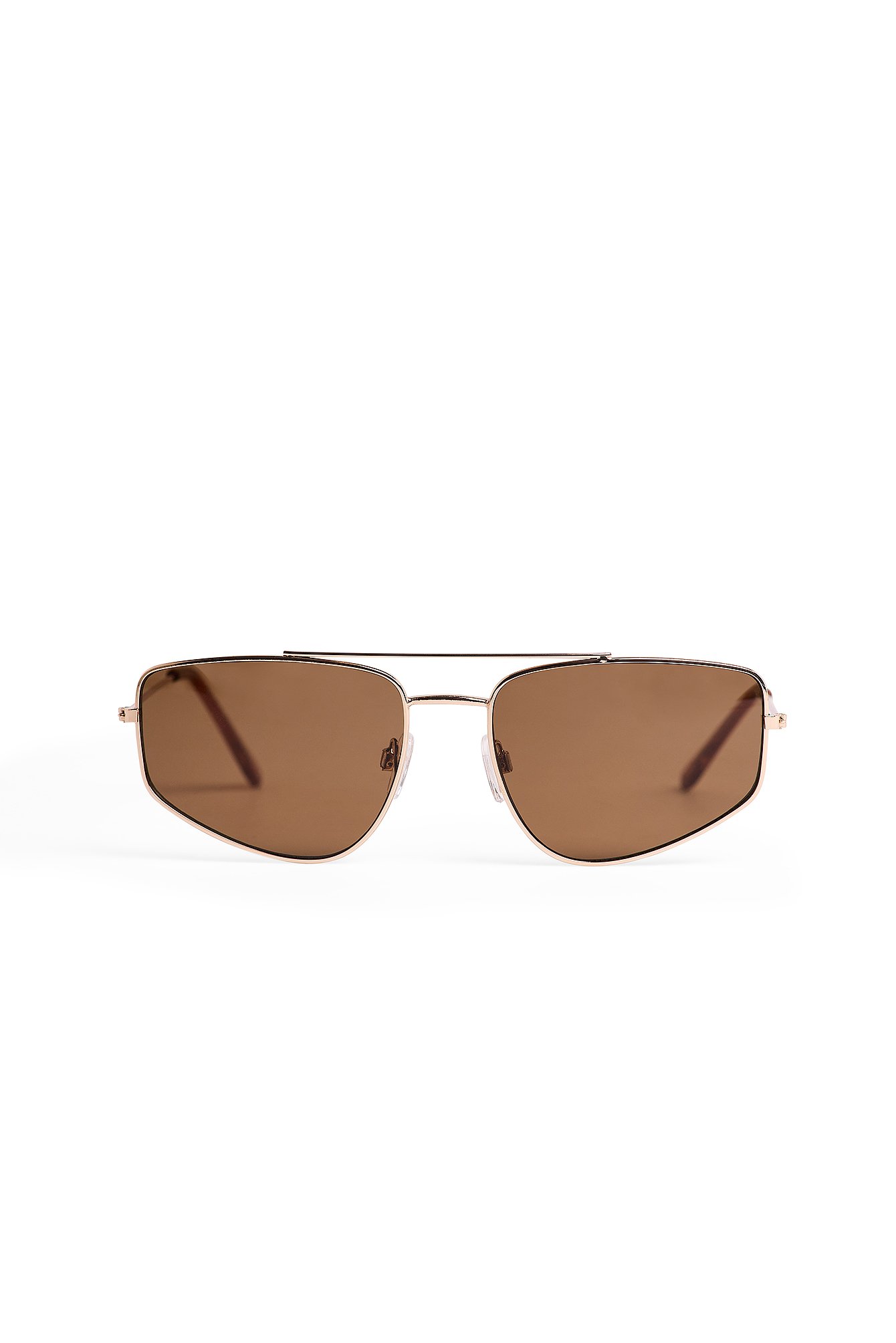 NA-KD Kantige Pilot-Sonnenbrille - Brown