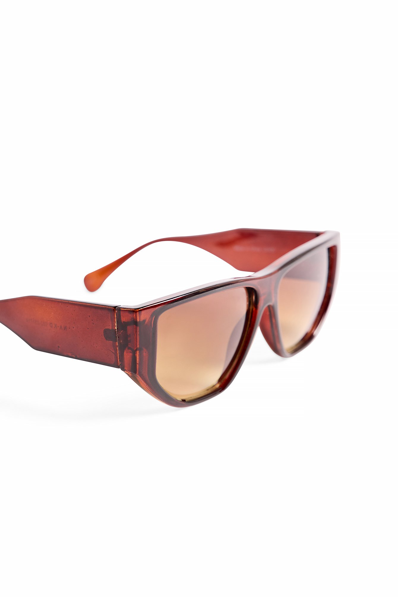 Shop Na-kd Kantige Retro-sonnenbrille In Brown