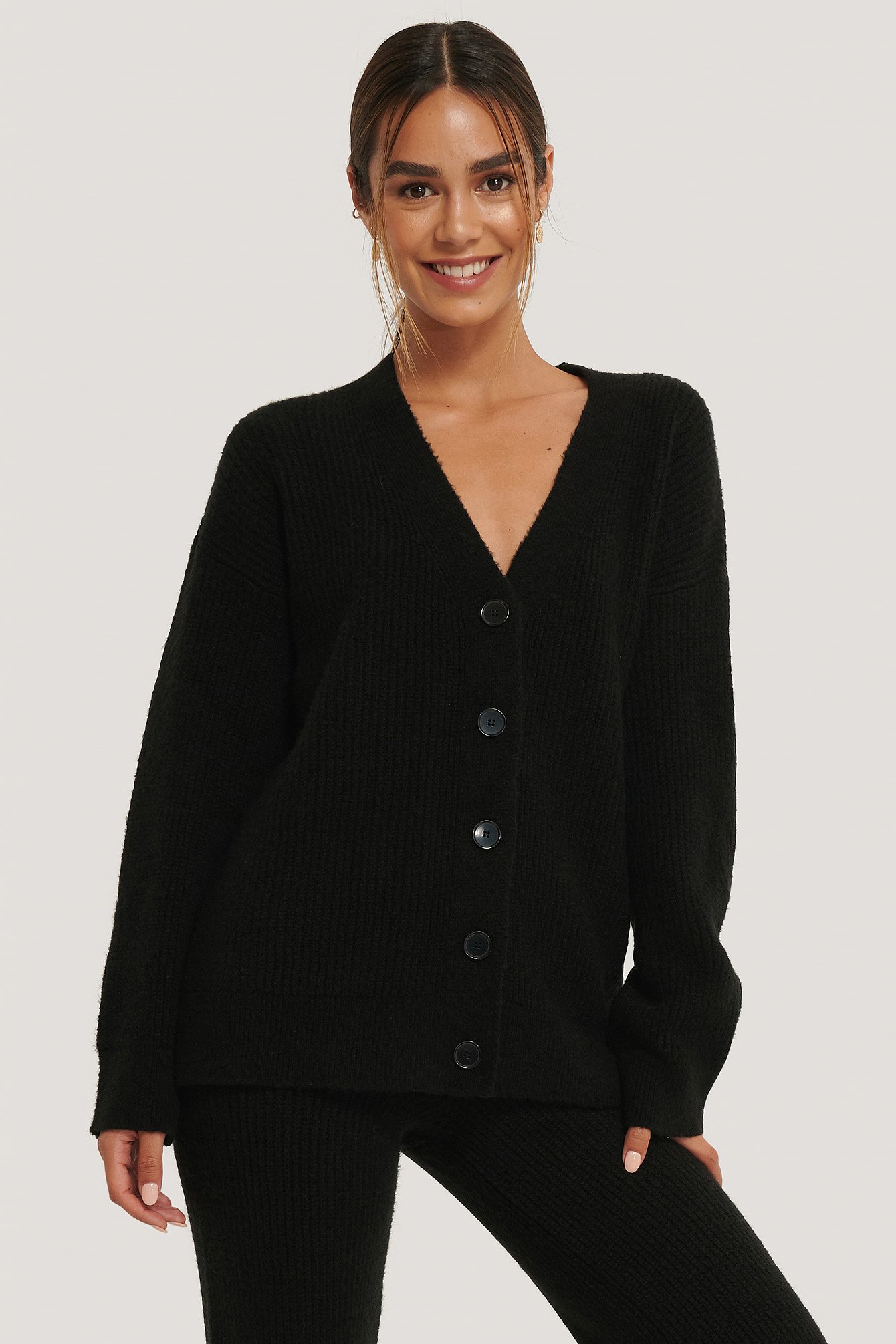 Chunky Cardigan Black | NA-KD