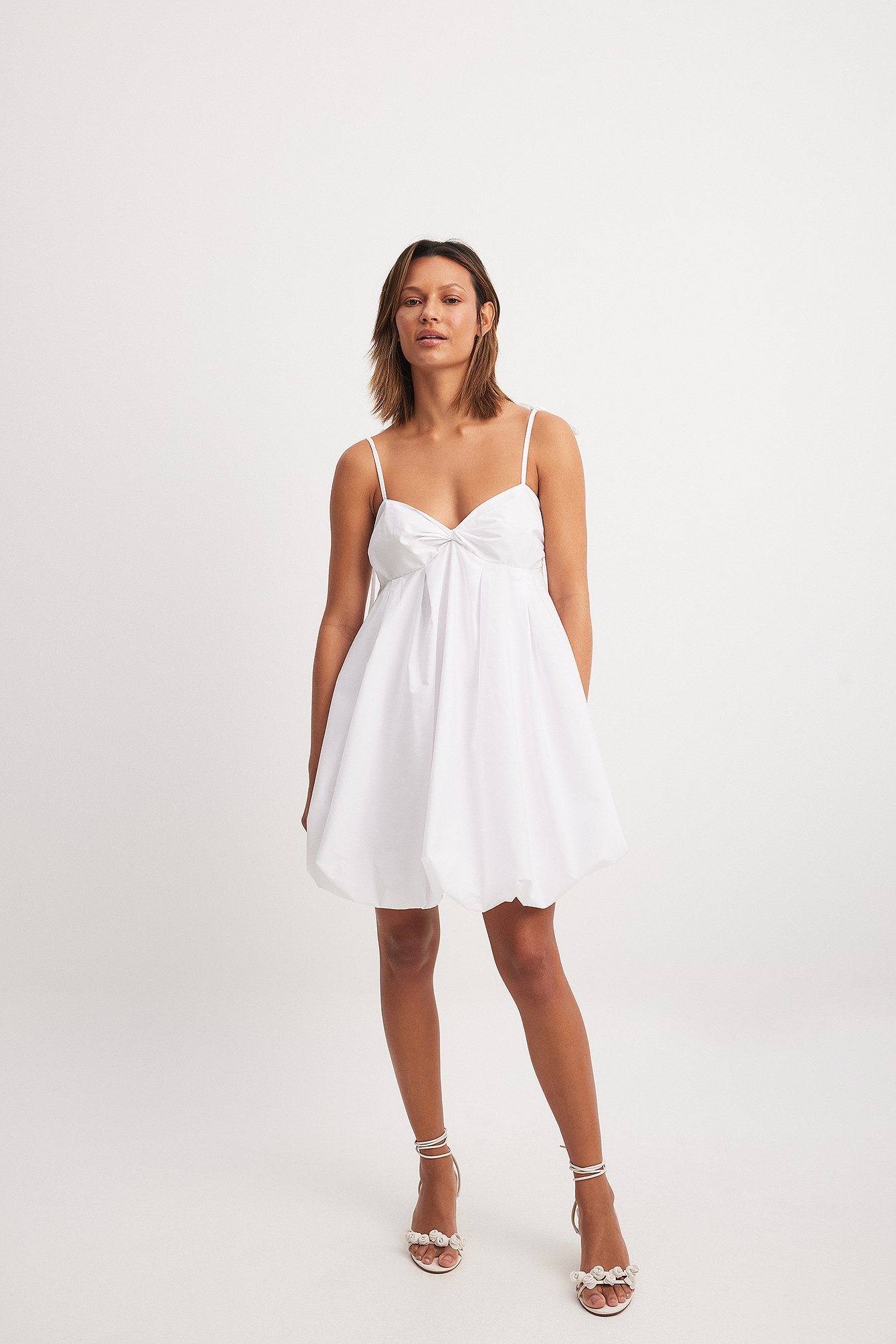 Balloon Mini Dress White | NA-KD