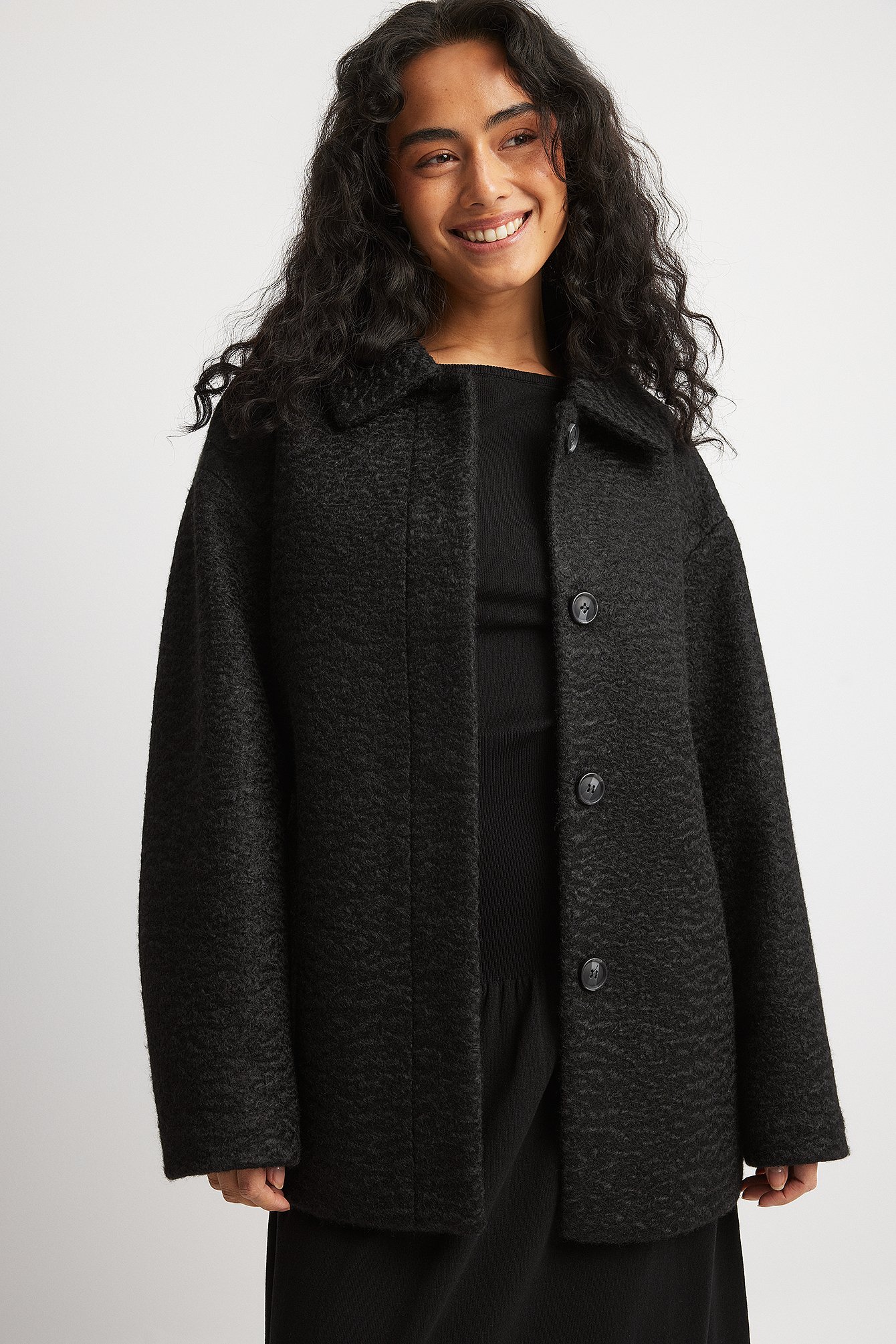 Structured on sale black coat