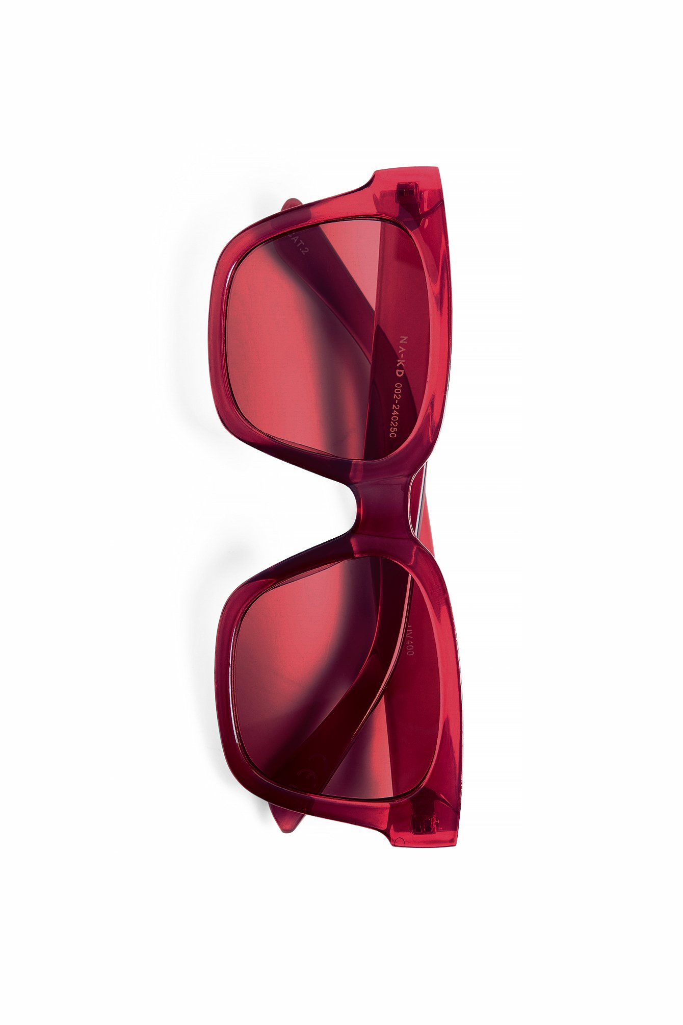 Shop Na-kd Grosse Runde Recycelte Sonnenbrille In Pink