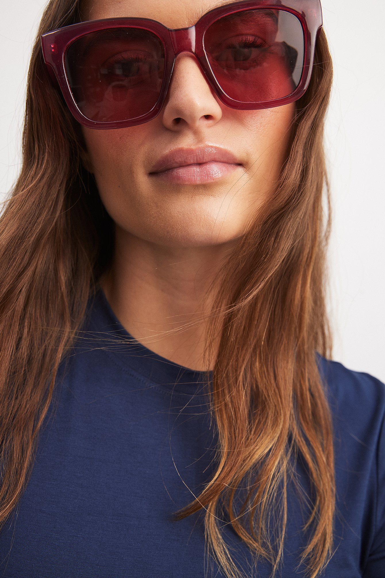 Shop Na-kd Grosse Runde Recycelte Sonnenbrille In Pink