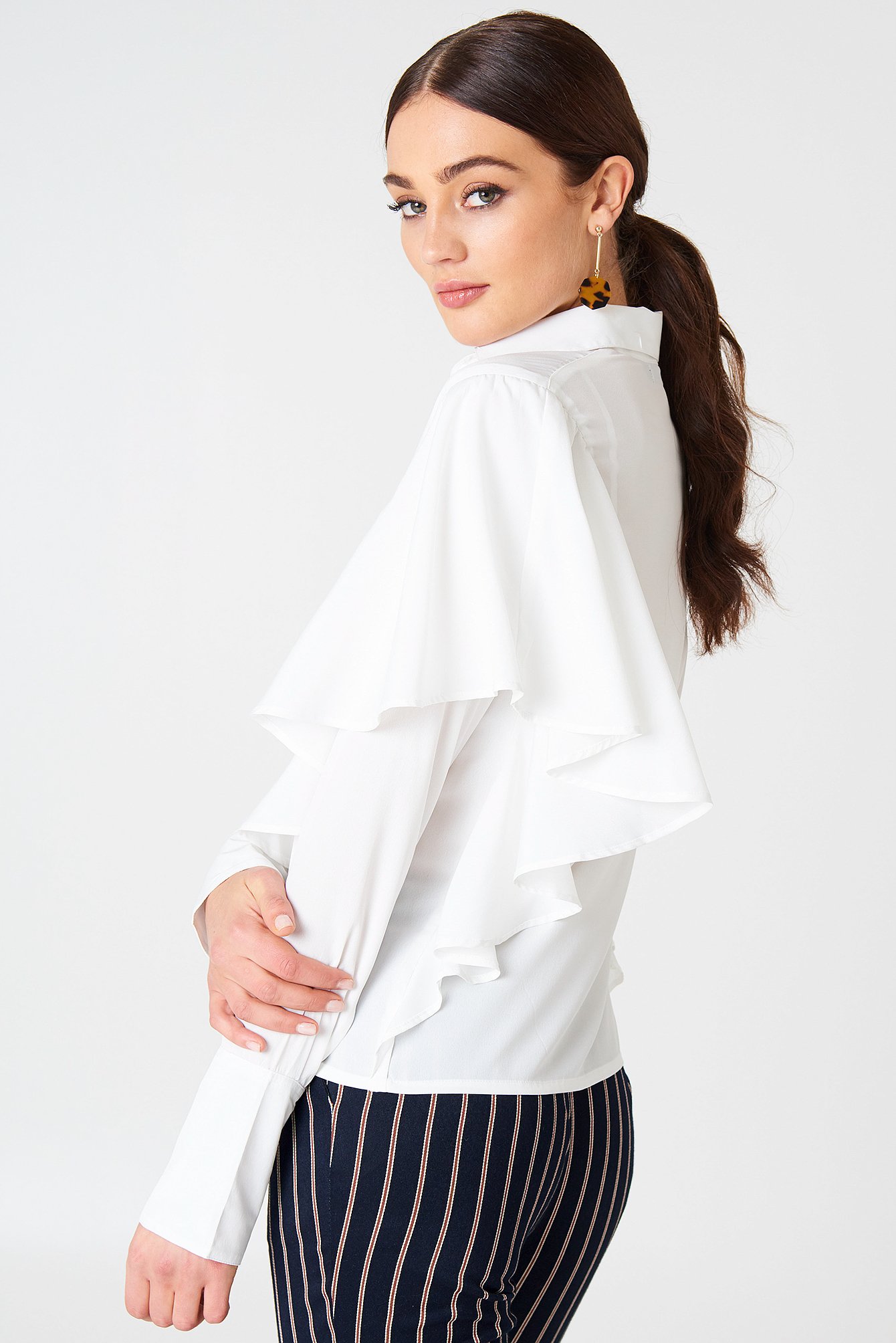 Wide Sleeve Shirt White