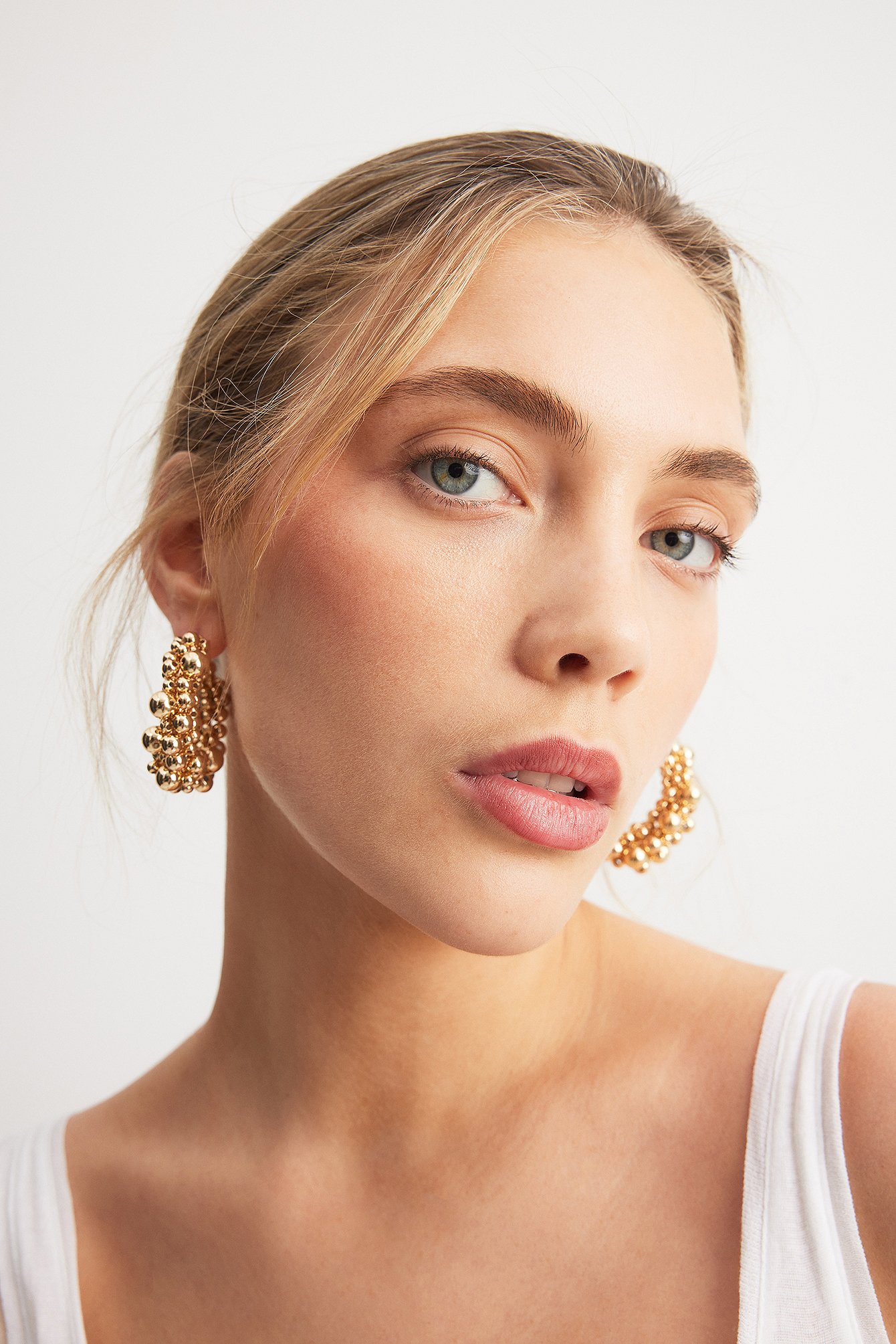 Bubble Chunk Hoops Gold | NA-KD