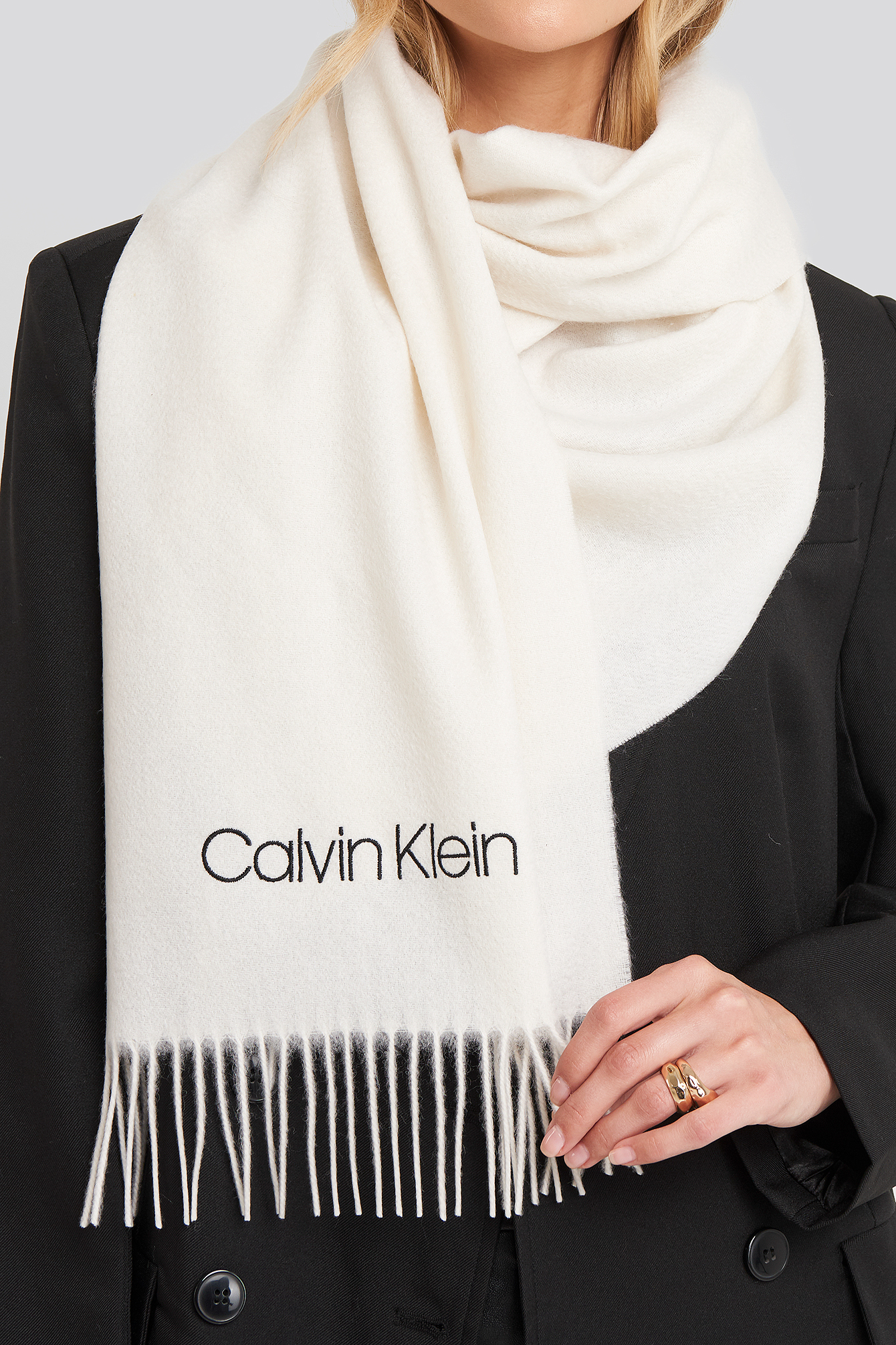 calvin klein wool scarf