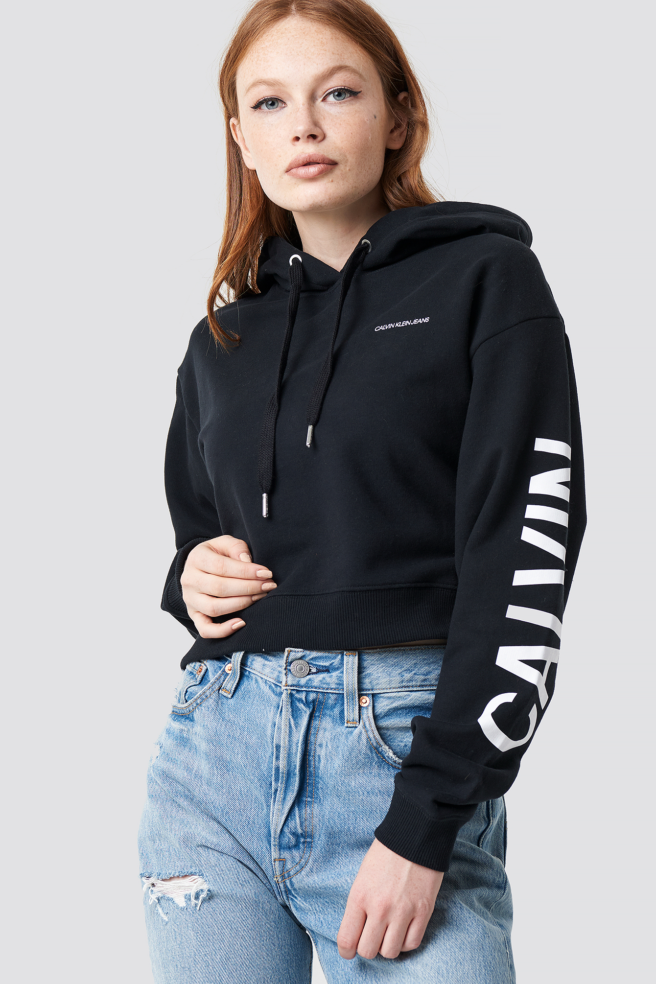 calvin klein cropped hoodie