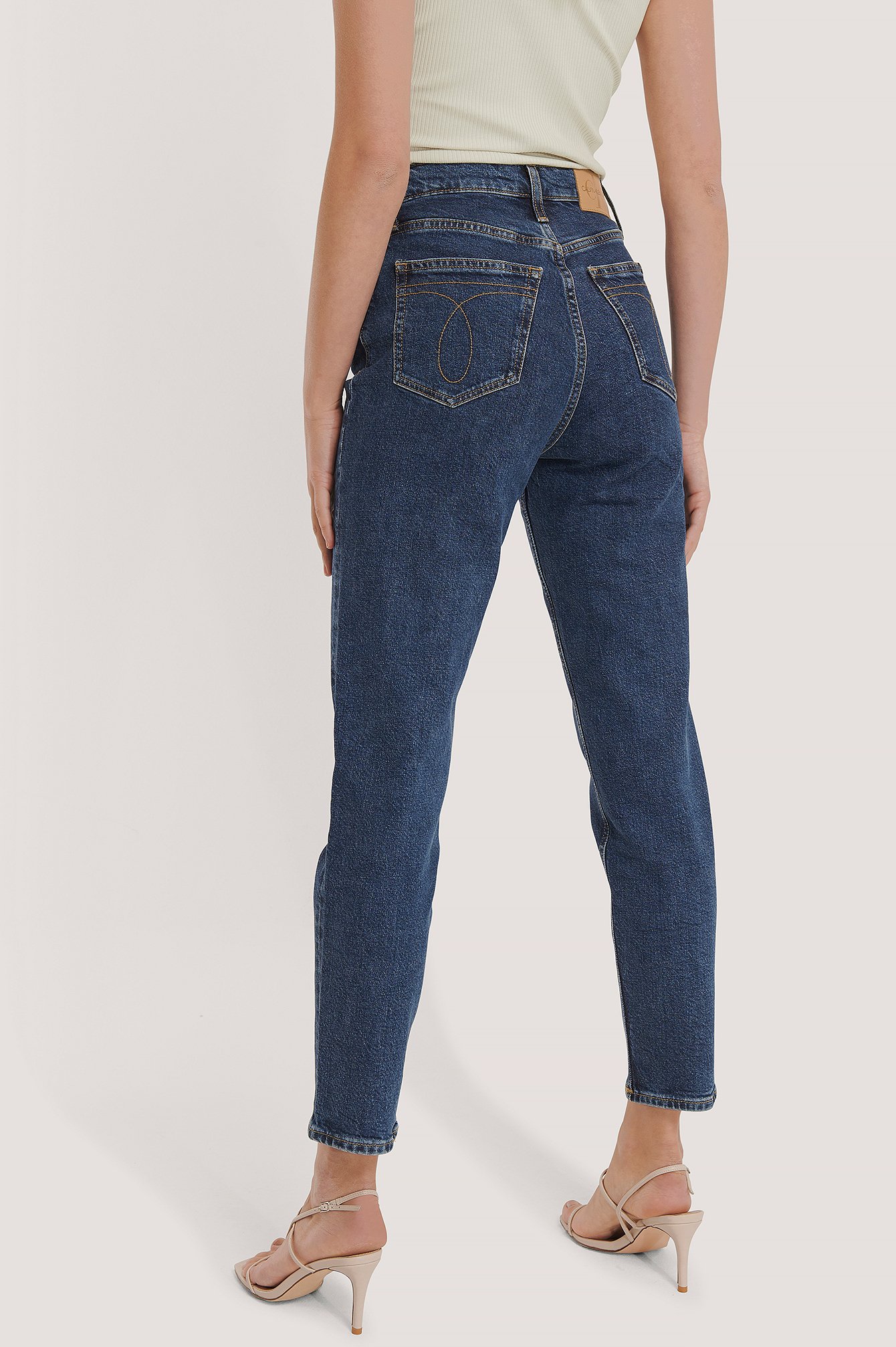 dark blue mum jeans