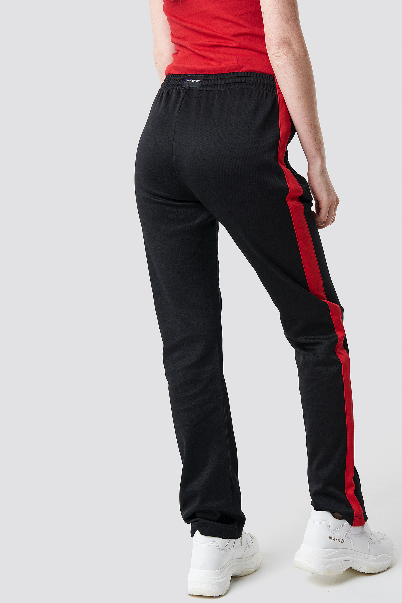 calvin klein side stripe track pants