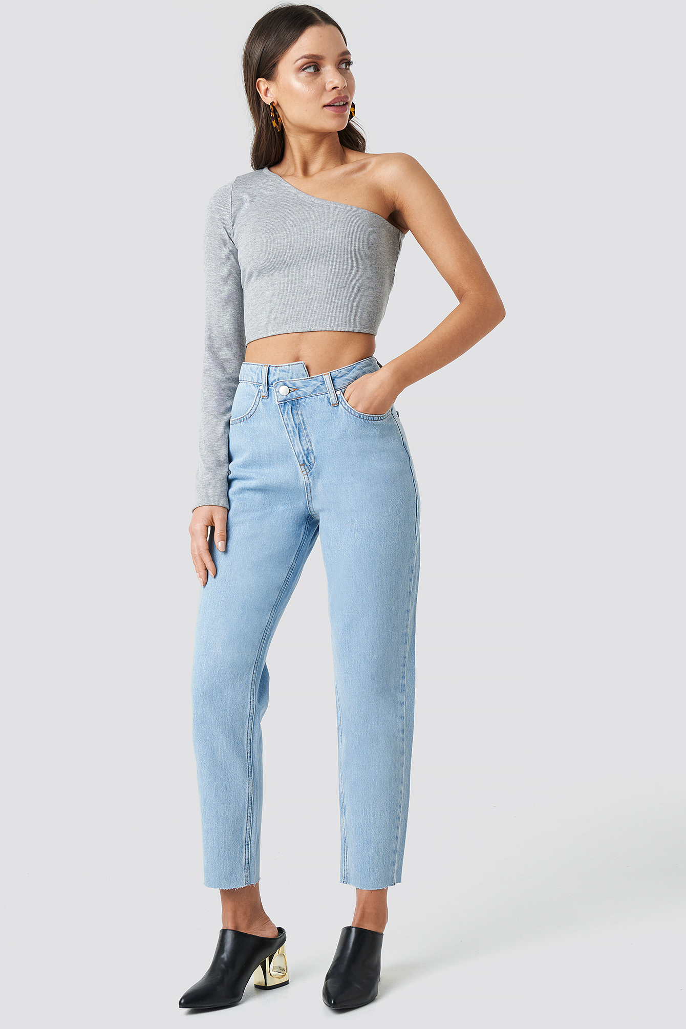 Buy Miss Chase Womens Light Blue Skinny Highrise Distressed Cropped Denim  Jeans online