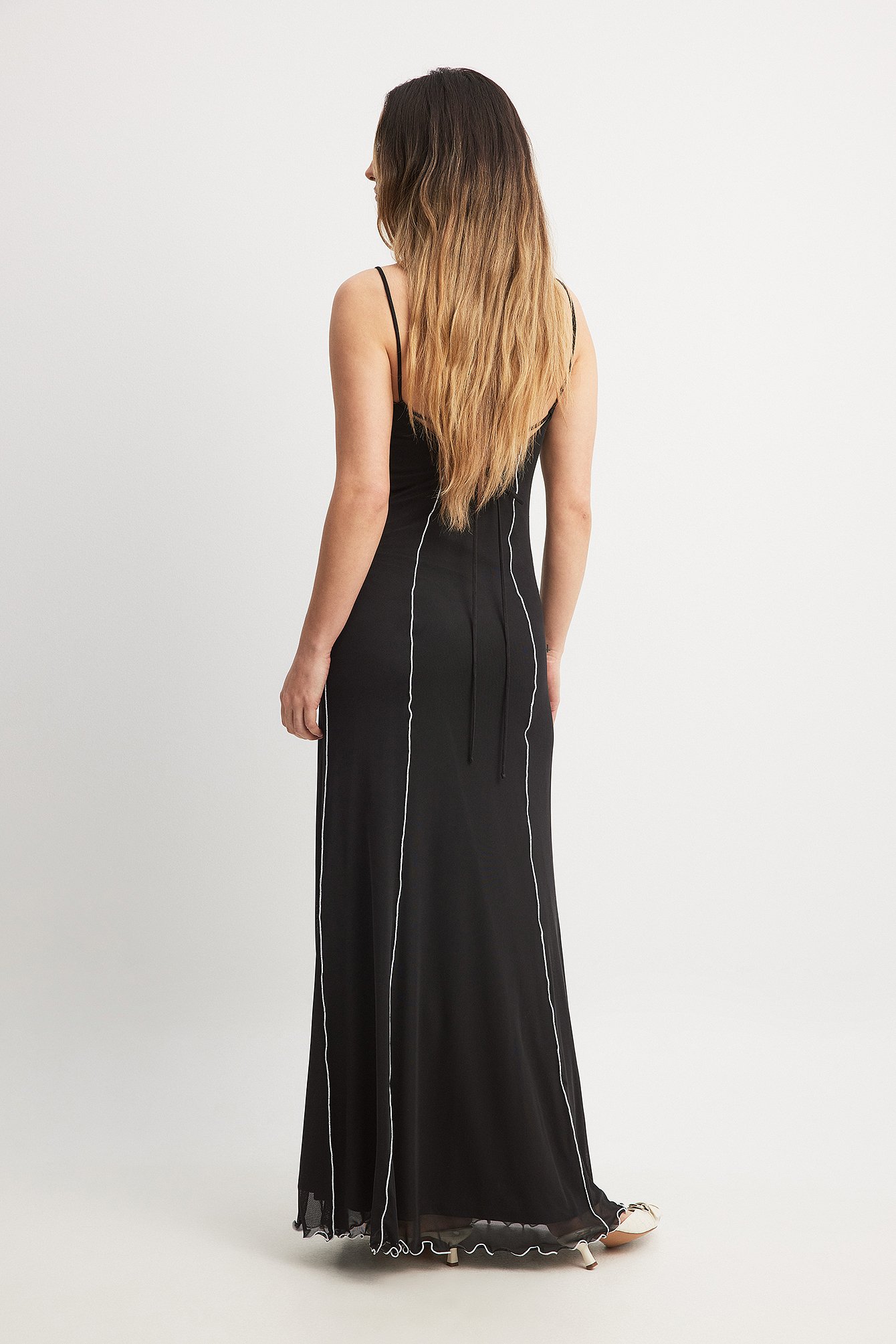 NA-KD Contrast Maxi Dress - Black