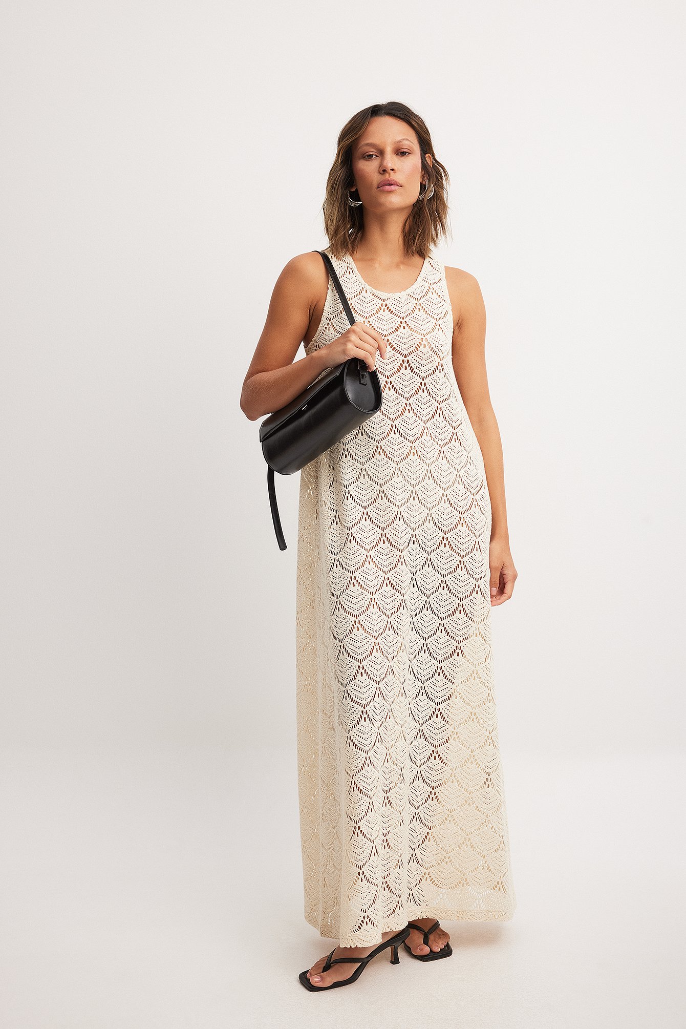 Maxi-Häkelkleid - Offwhite