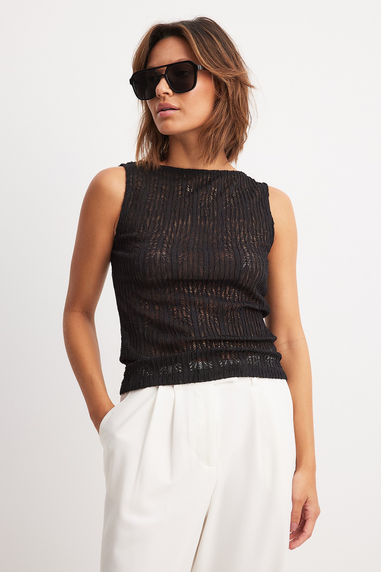 Crochet Top - Black