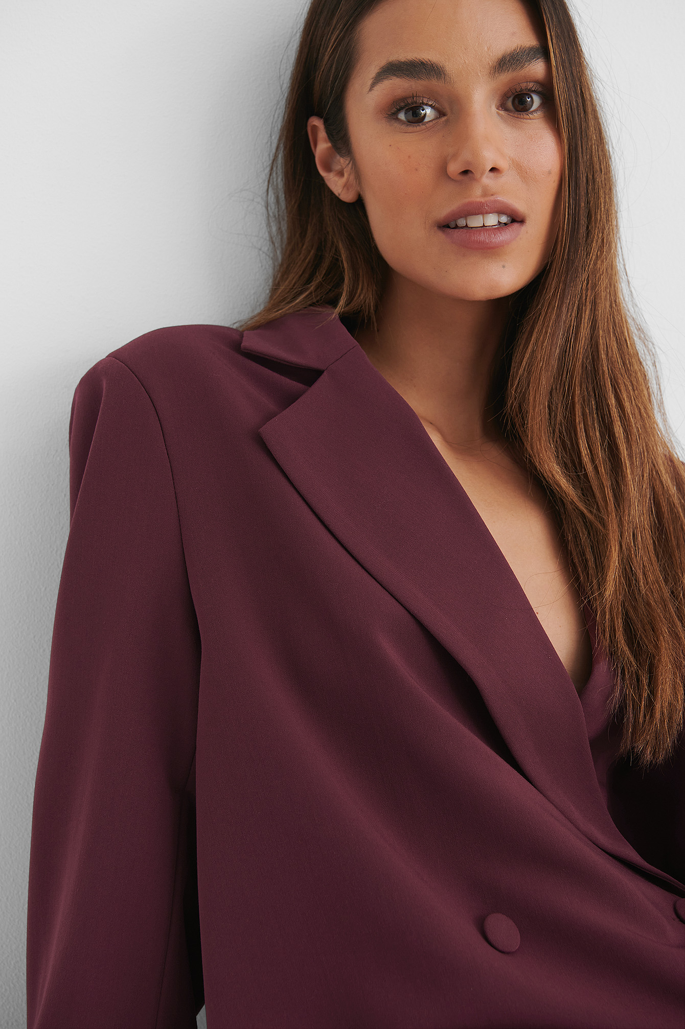 burgundy oversized blazer