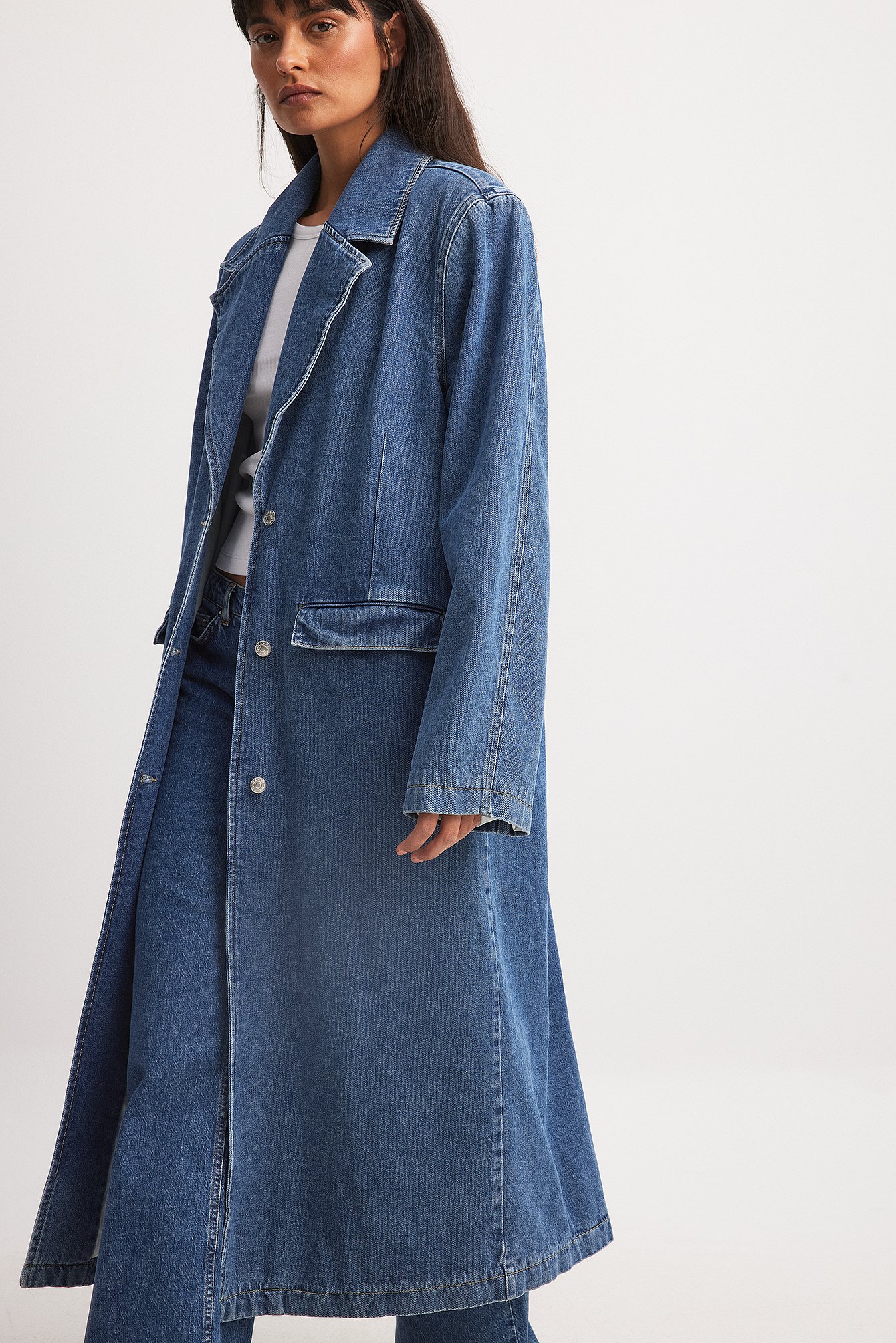 Denim Blazer Coat Blue | NA-KD