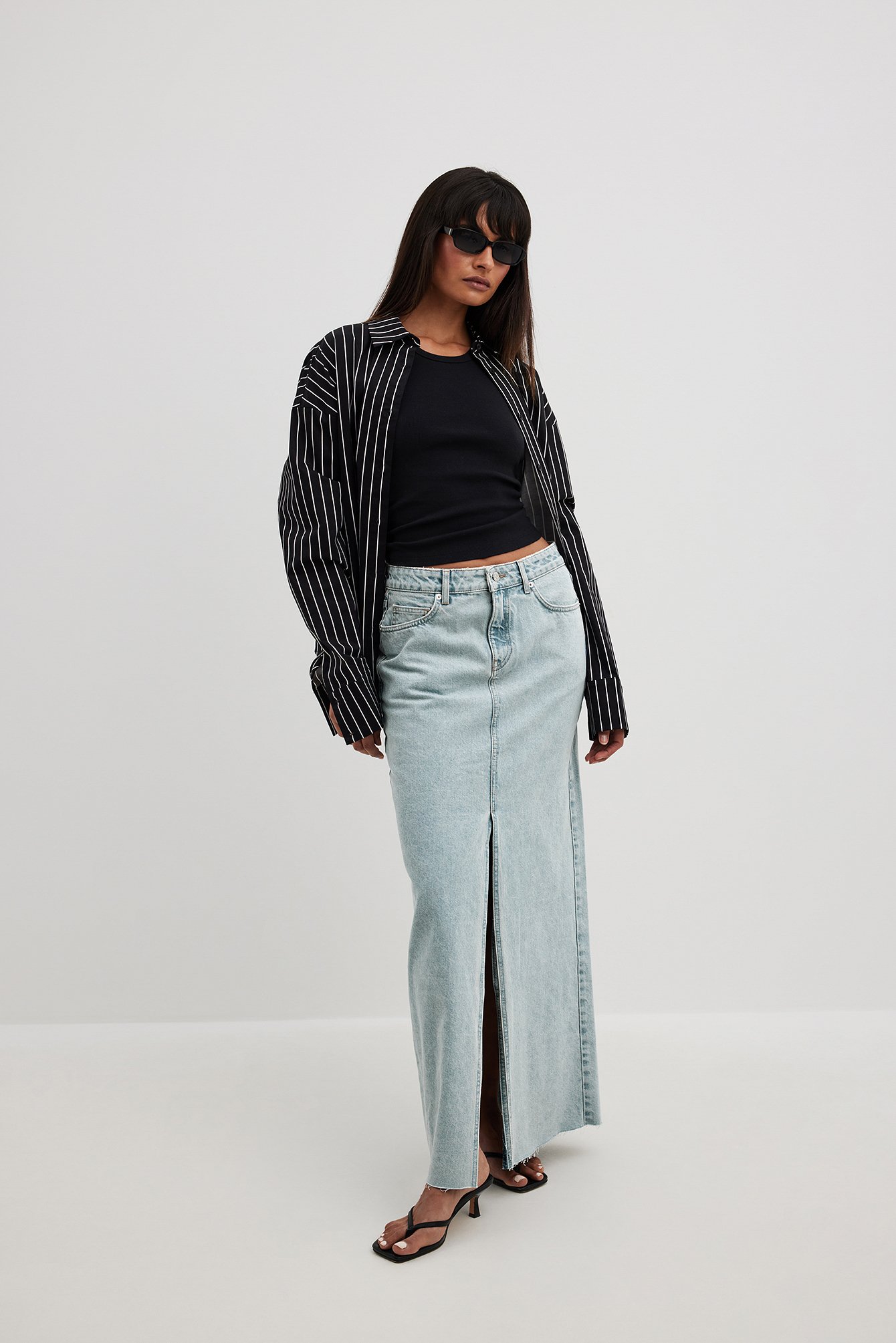 Dr denim midi outlet skirt