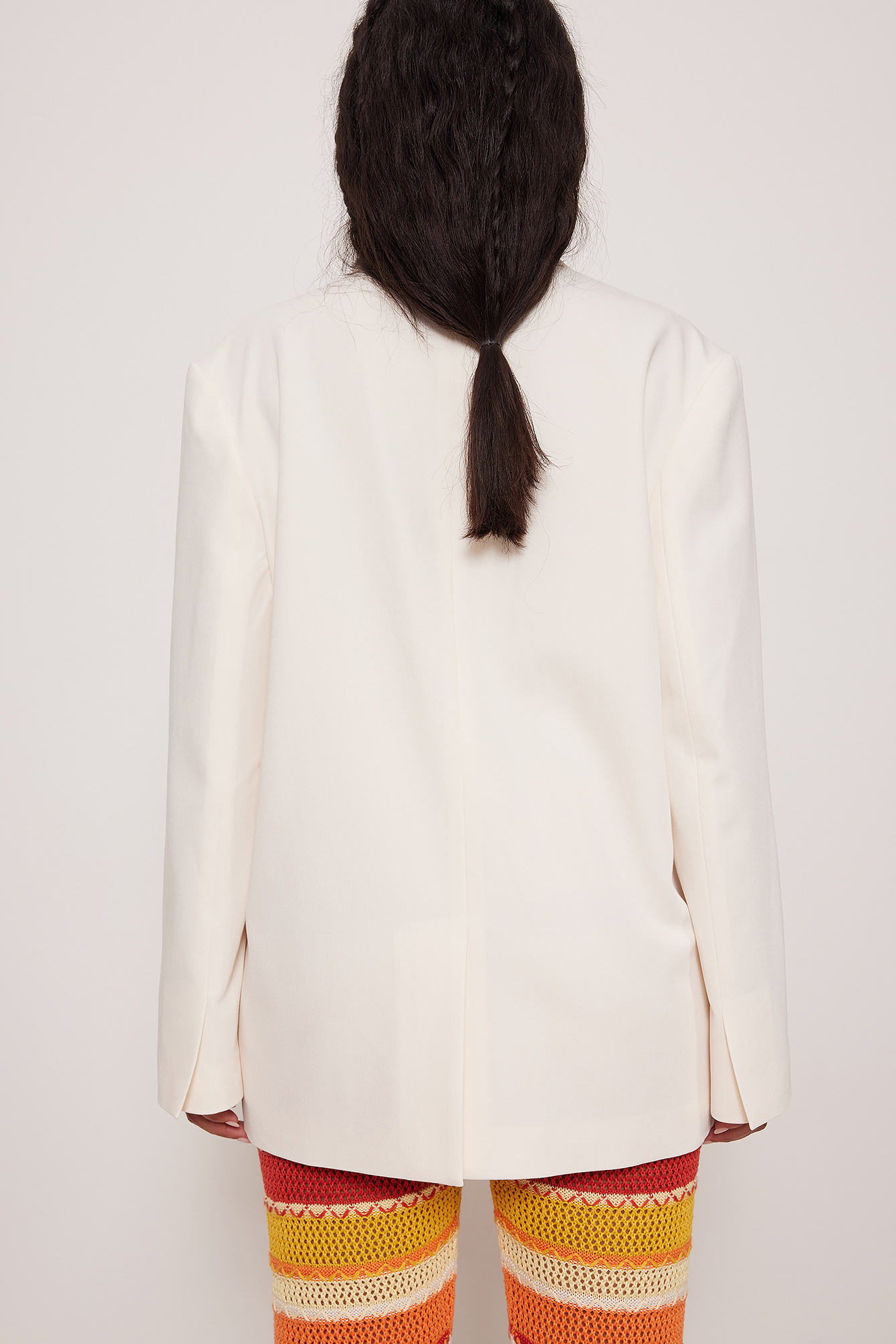 Detail Strap Blazer Offwhite | NA-KD