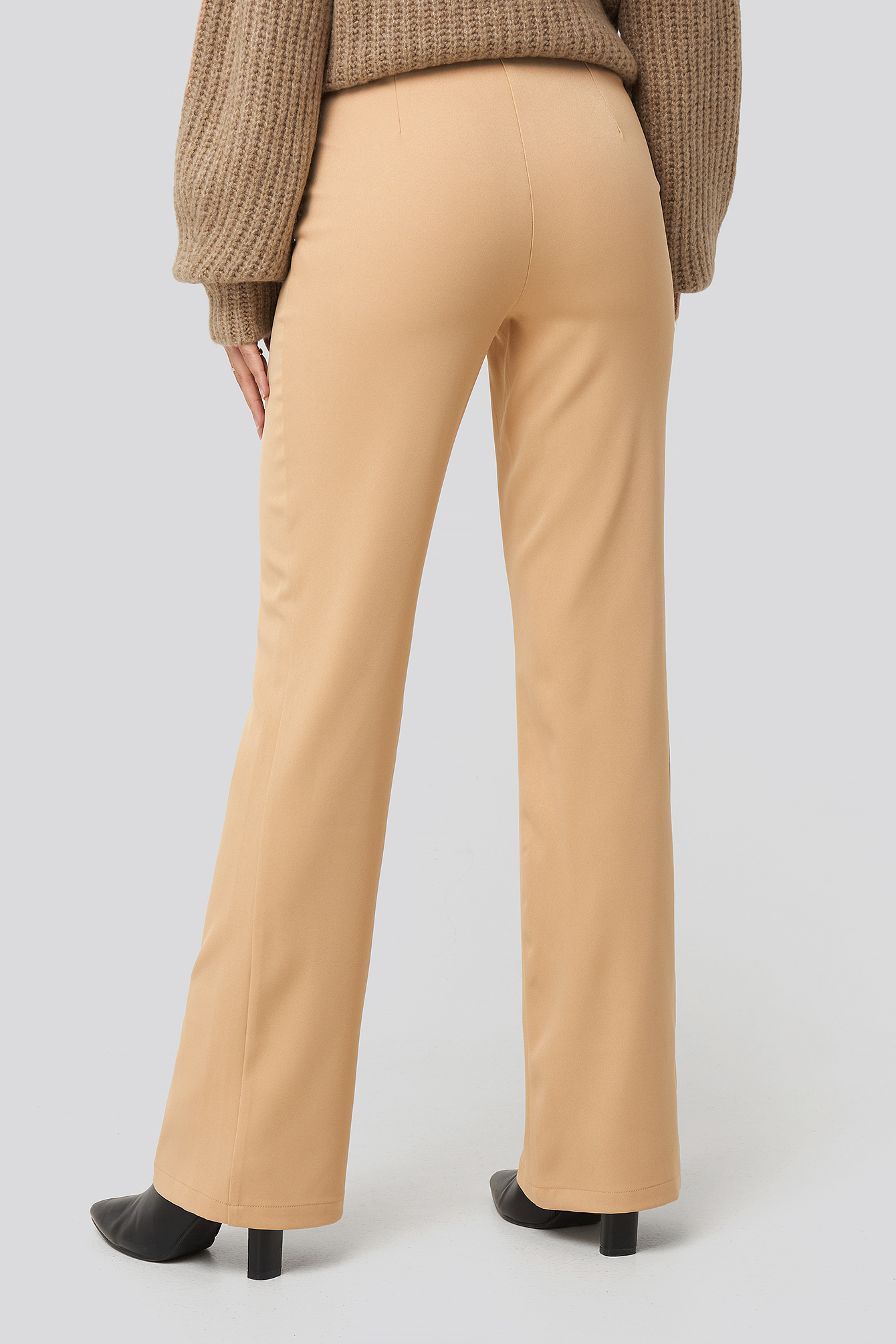 fitted bootcut trousers