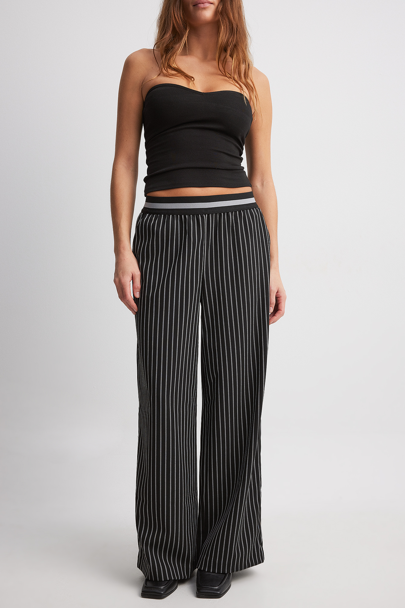 Printed Ladies Black White Striped Pant, Waist Size: 30.0 at Rs 140/piece  in Ludhiana