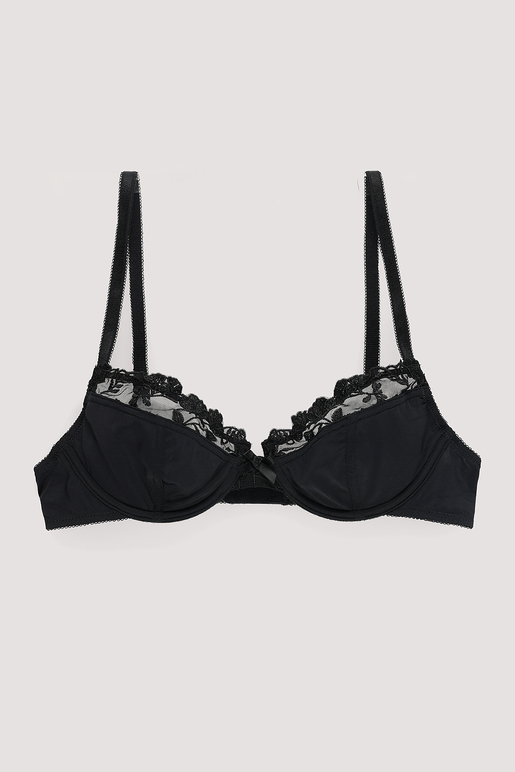 Embroidery Detailed Bra Blue