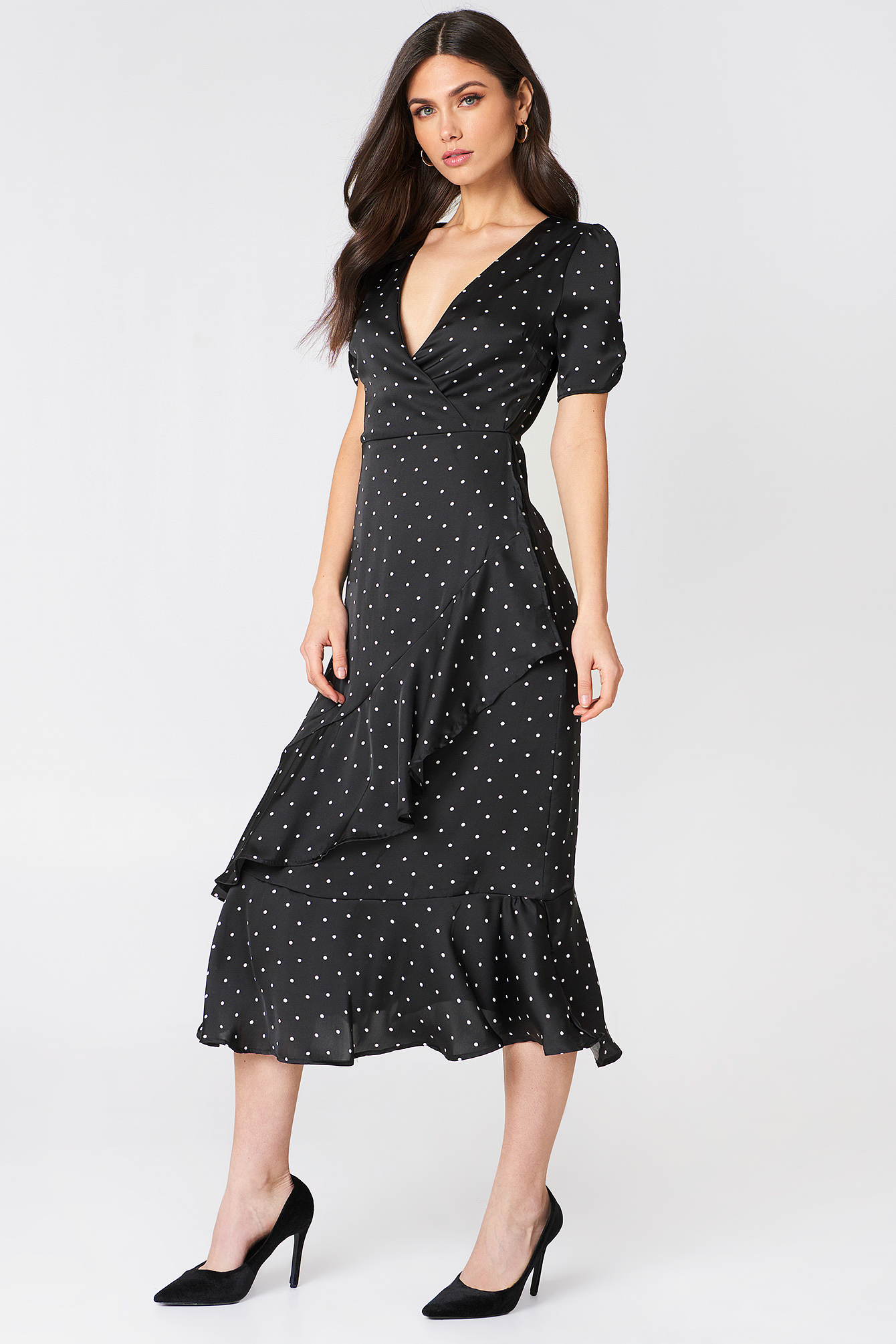 maxi dress polka dot