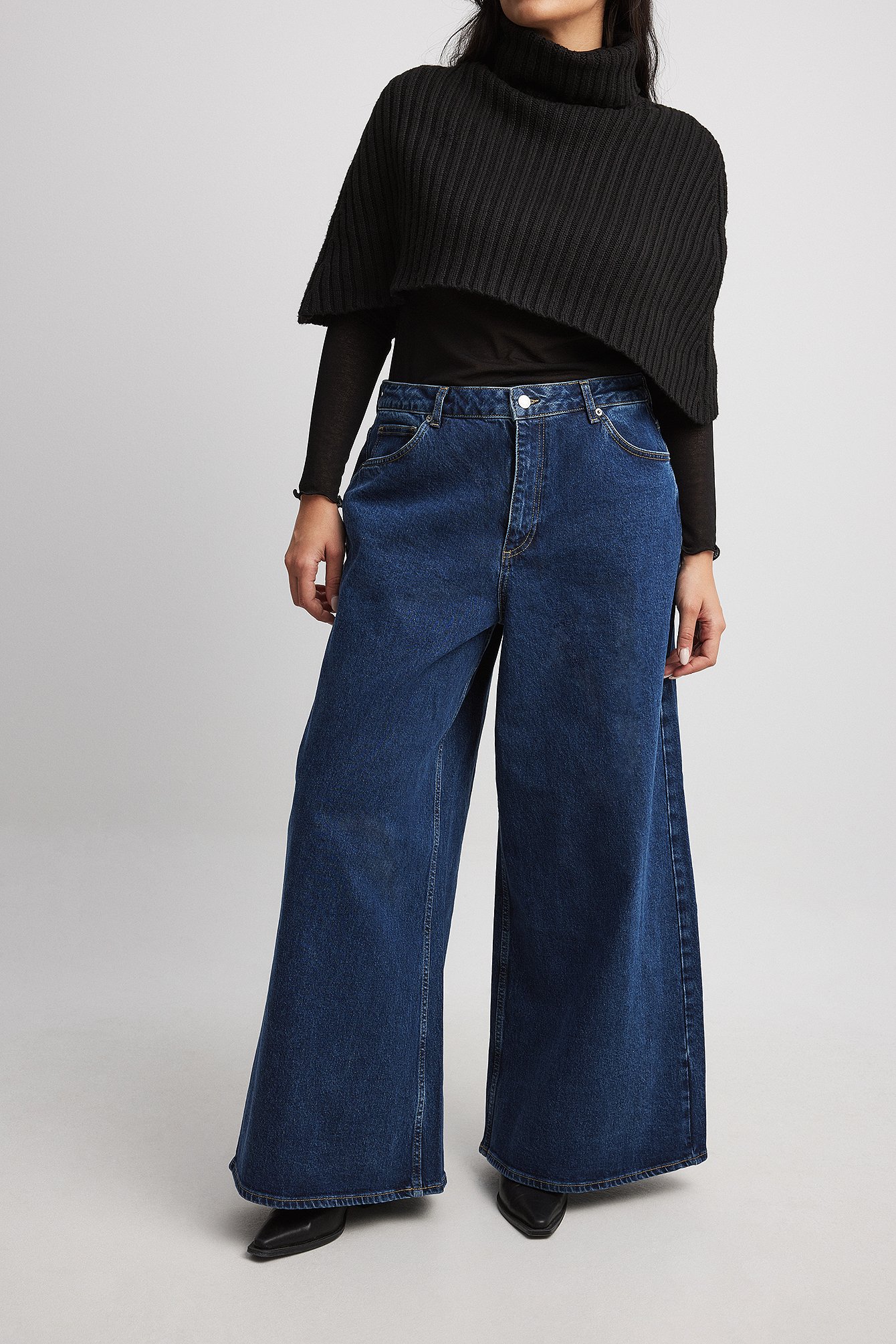 Extra Wide Leg Denim Blue | NA-KD