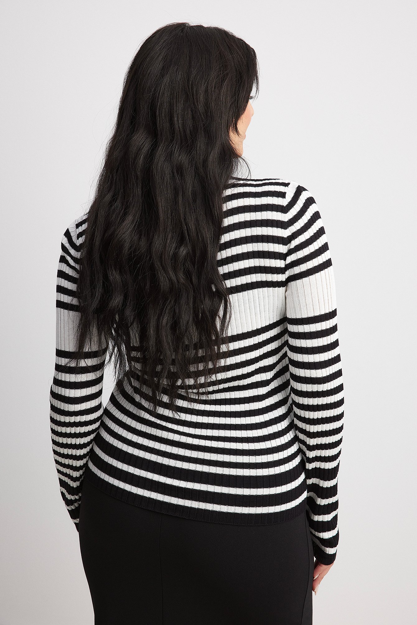 Fine Knitted Striped Sweater Stripe