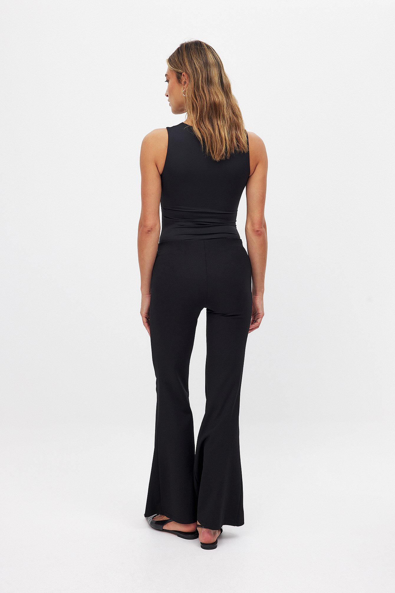 Flared Jersey Trousers