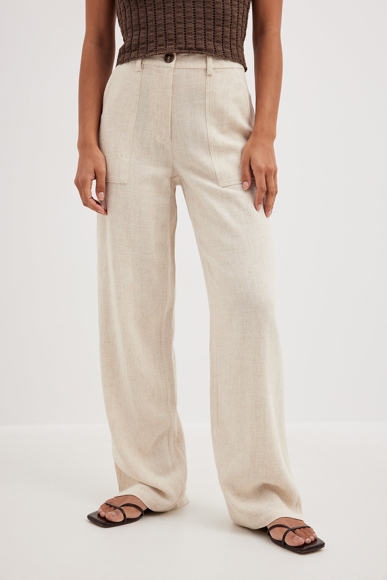 100% linen suit trousers - Women