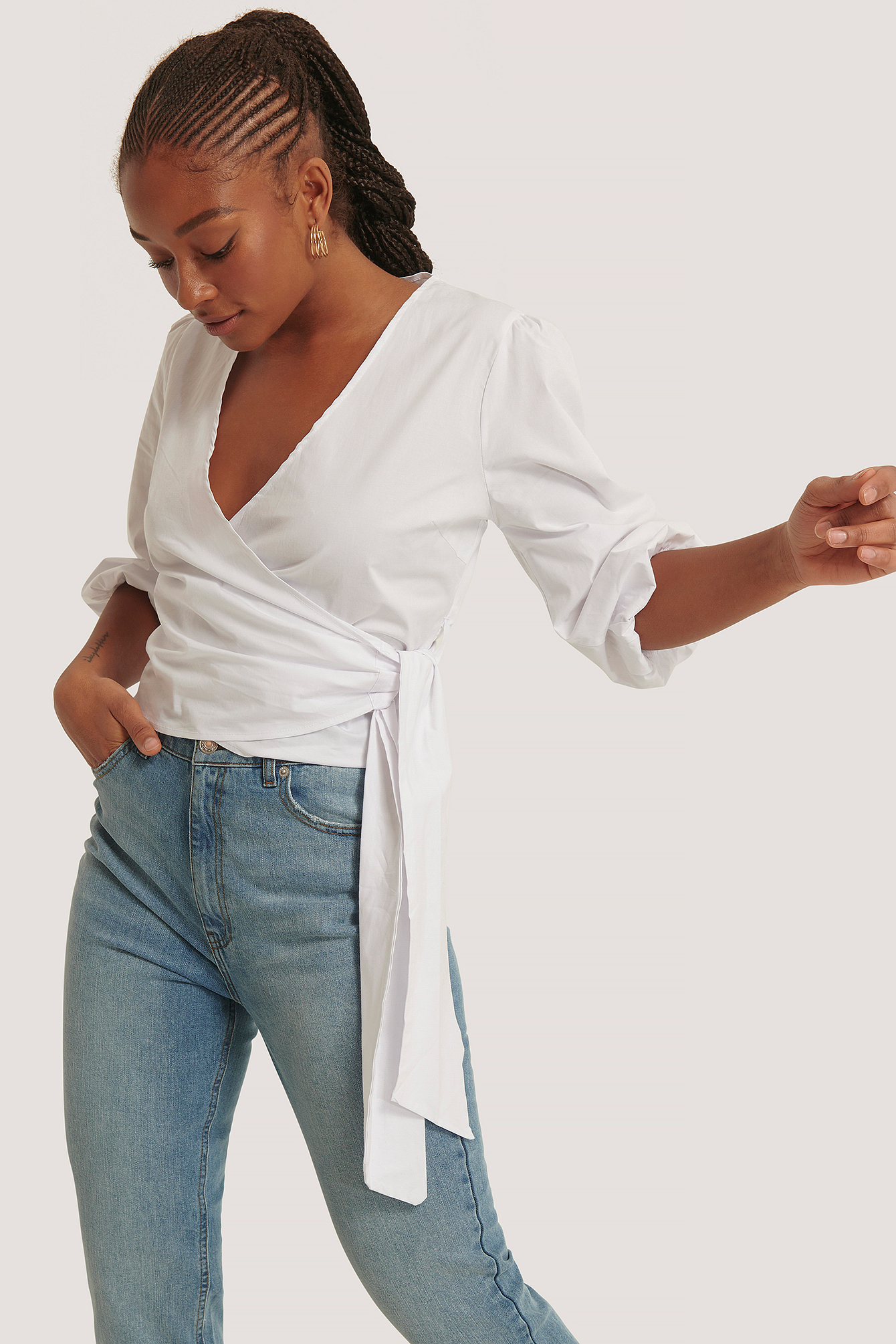 white wrap shirts