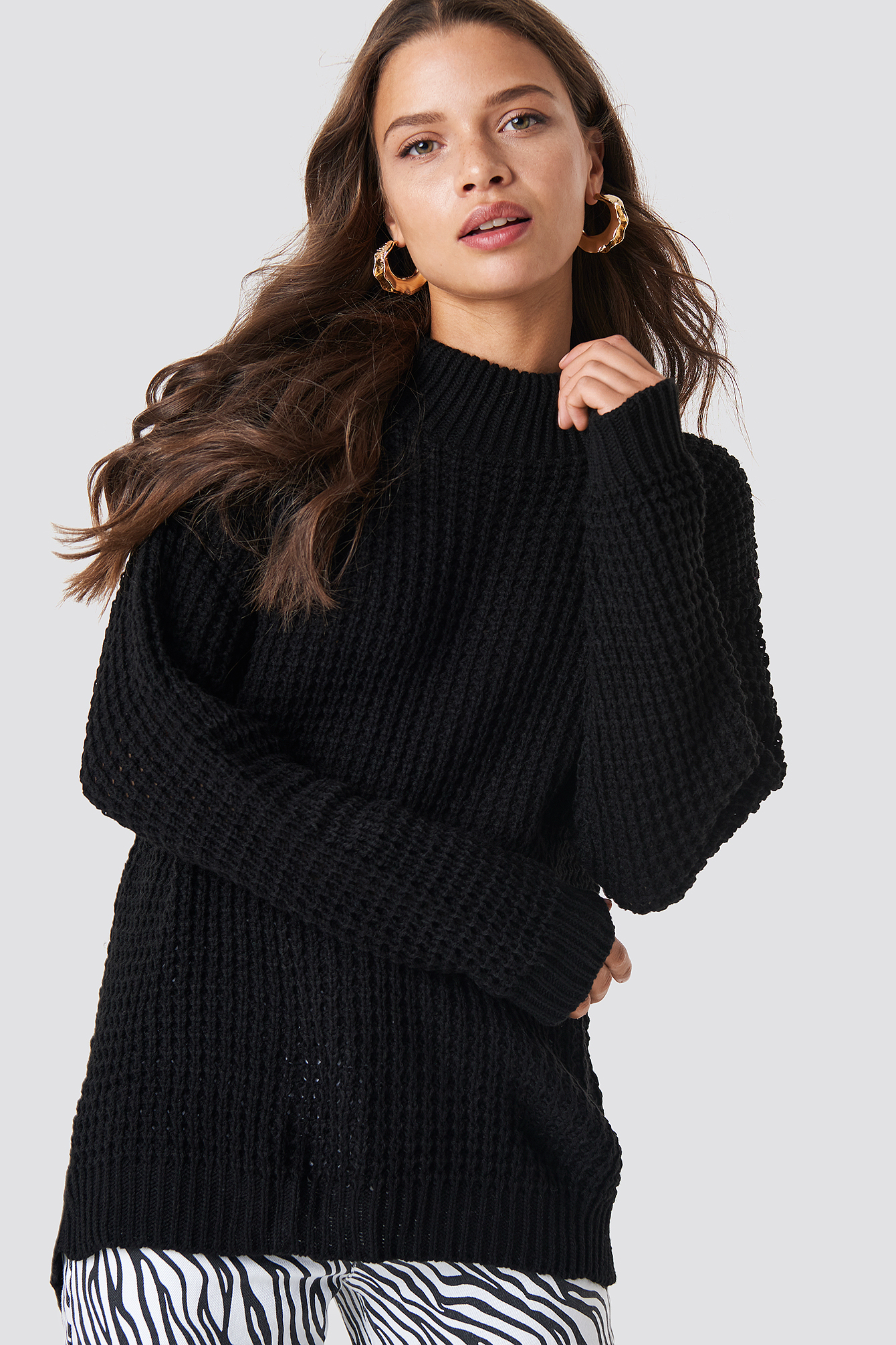 black jumper knitted