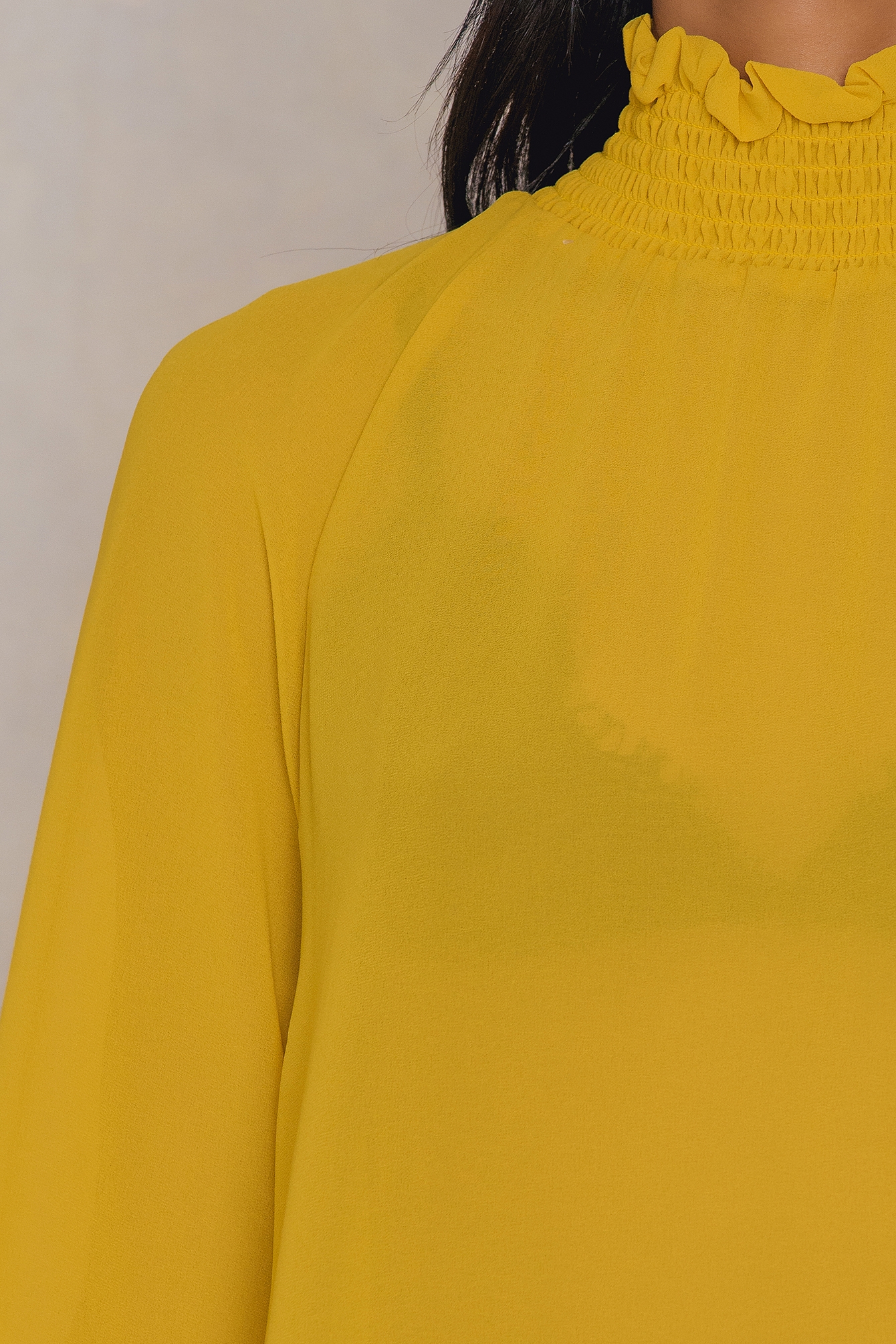 Smock Neck Blouse Yellow | na-kd.com