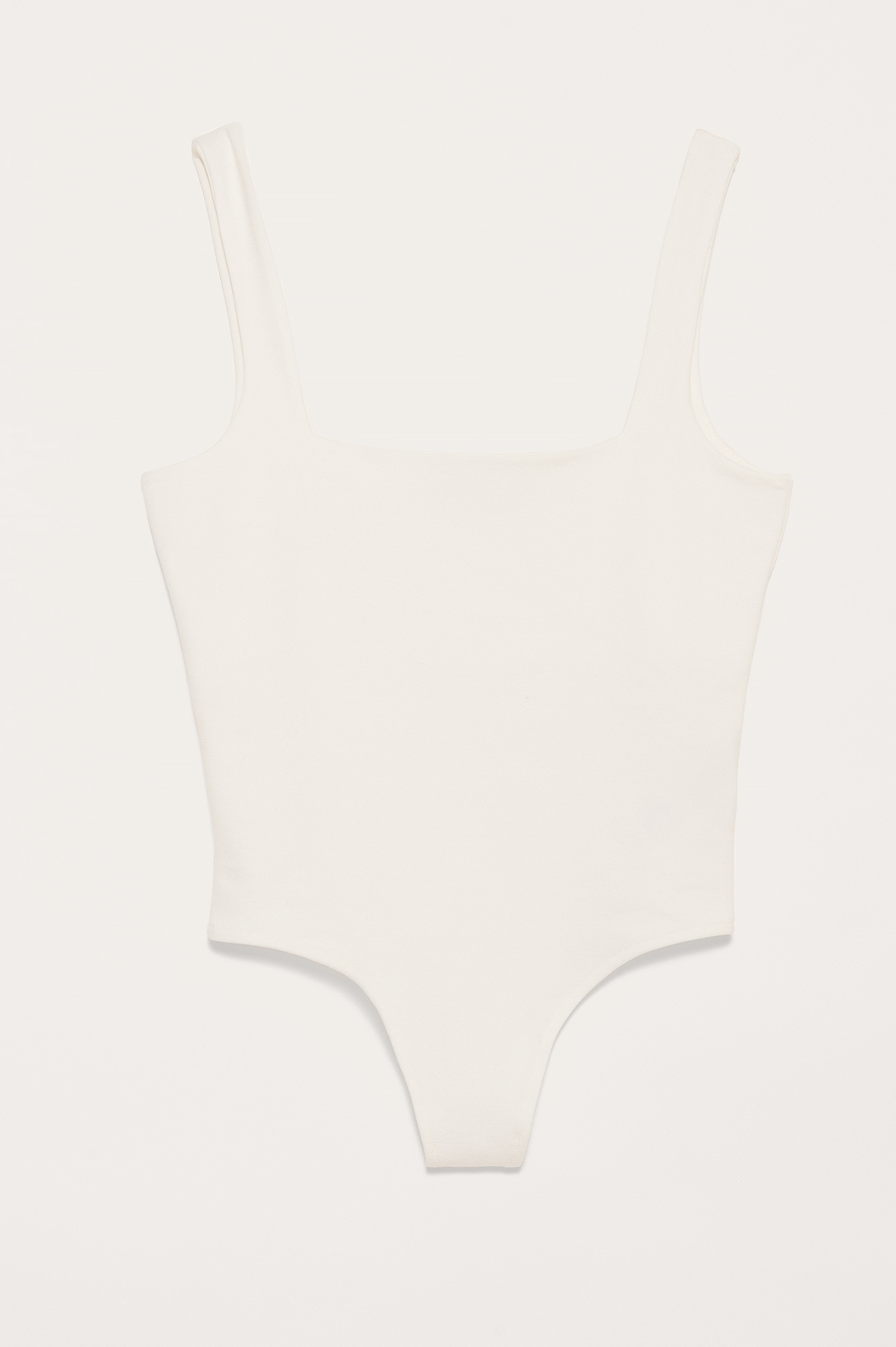 Square Neck Straps Body White | na-kd.com