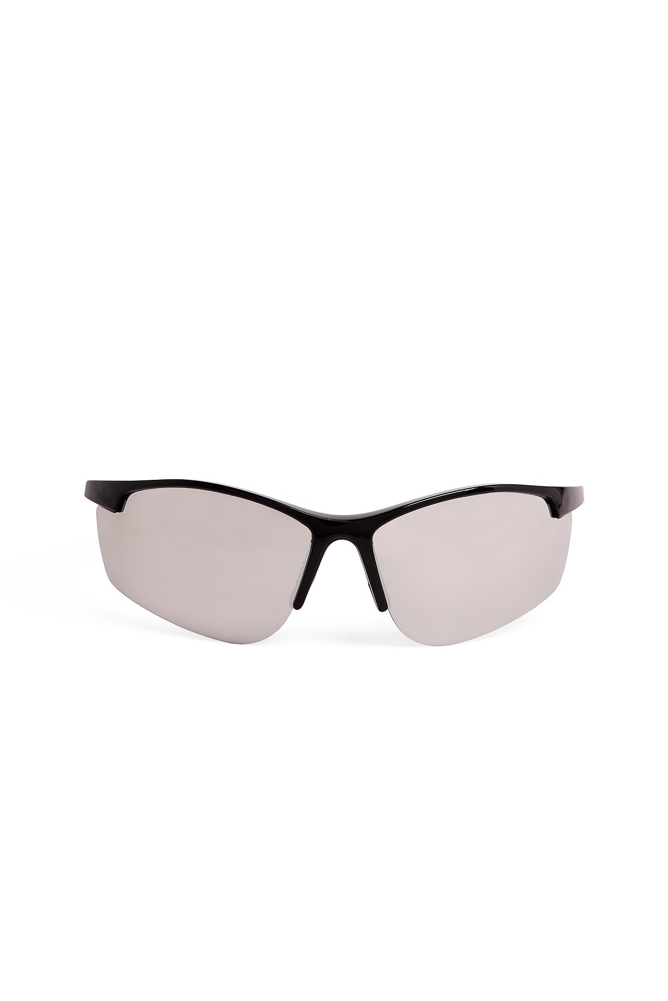 NA-KD Wickelsonnenbrille mit halbem Rahmen - Black