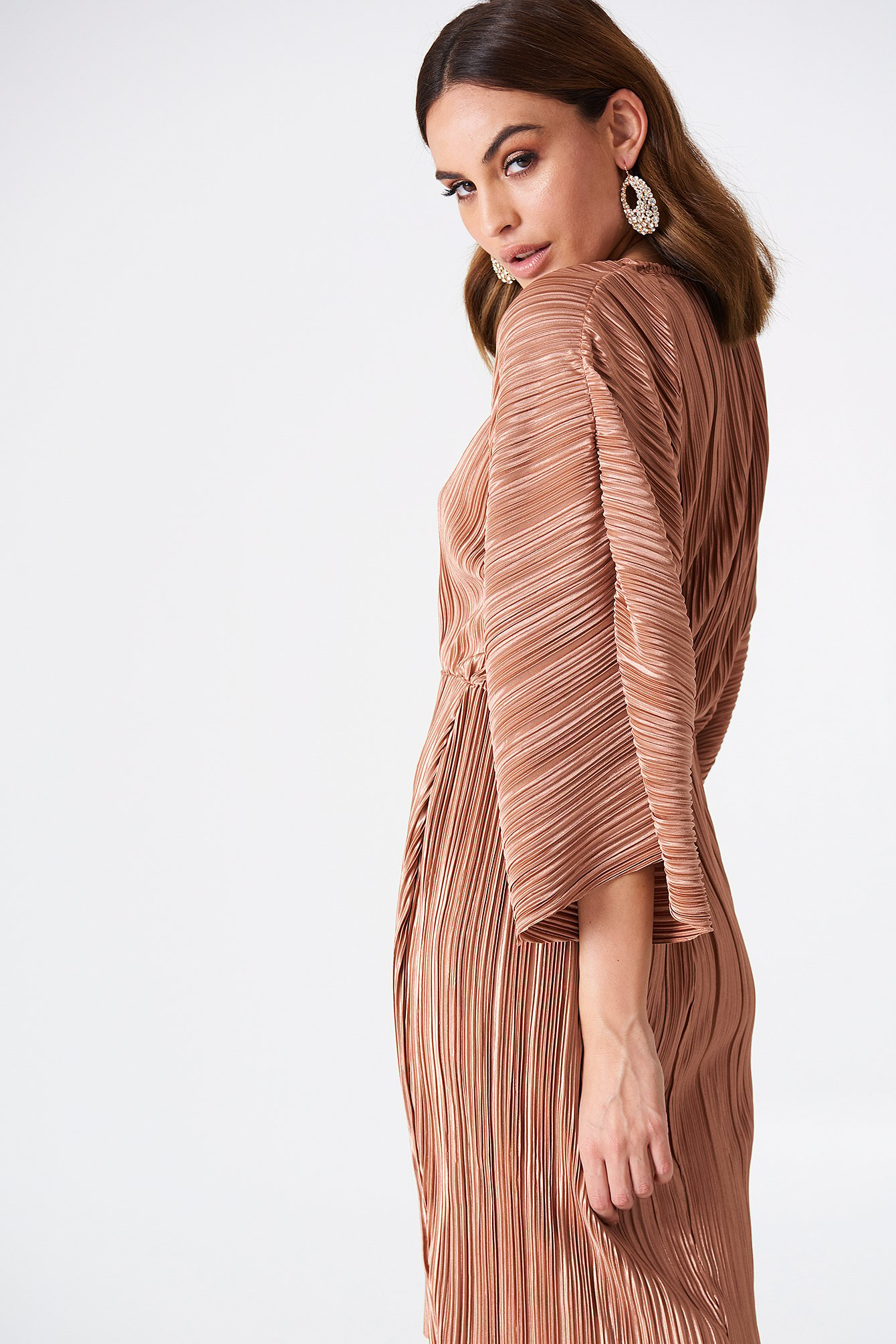 Pleated kimono outlet dress