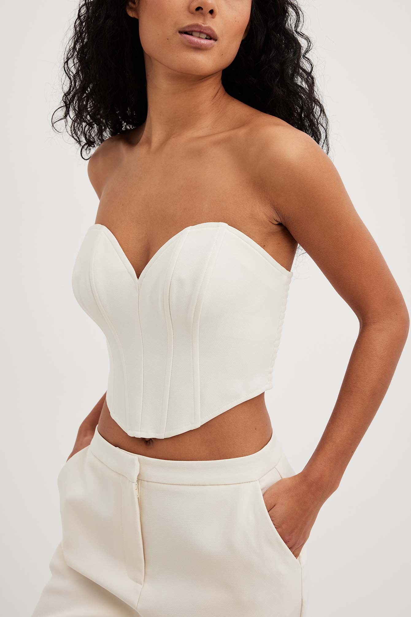 White Mesh Bustier Top – Madida Clothing