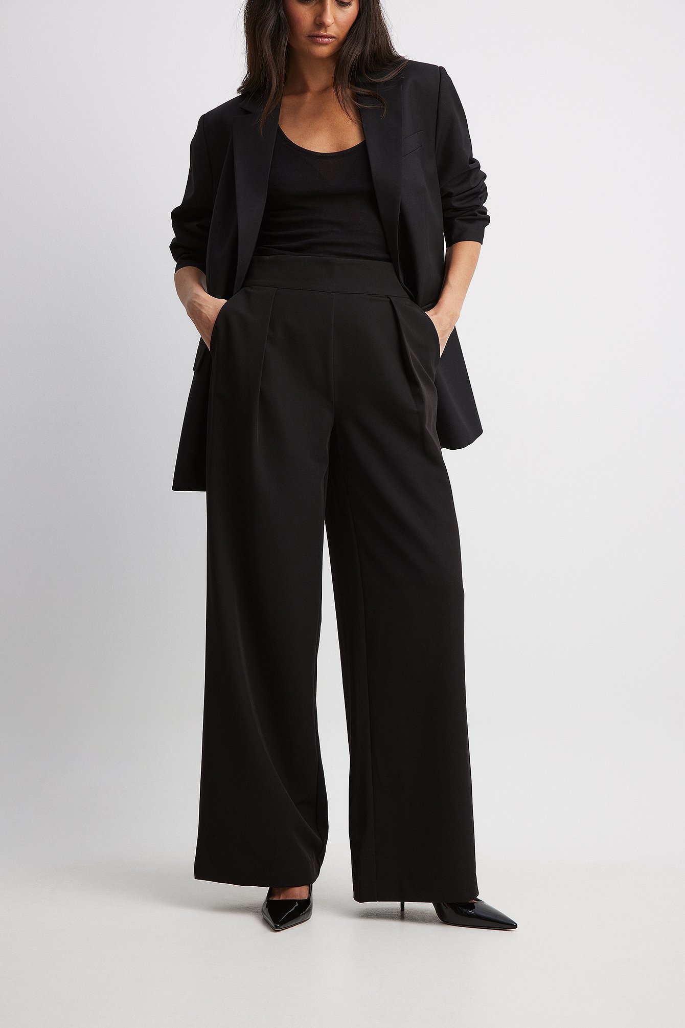 Petite Victoria High Waisted Dress Pants - Black  High waisted dress pants,  Pants for women, Wide leg dress pants