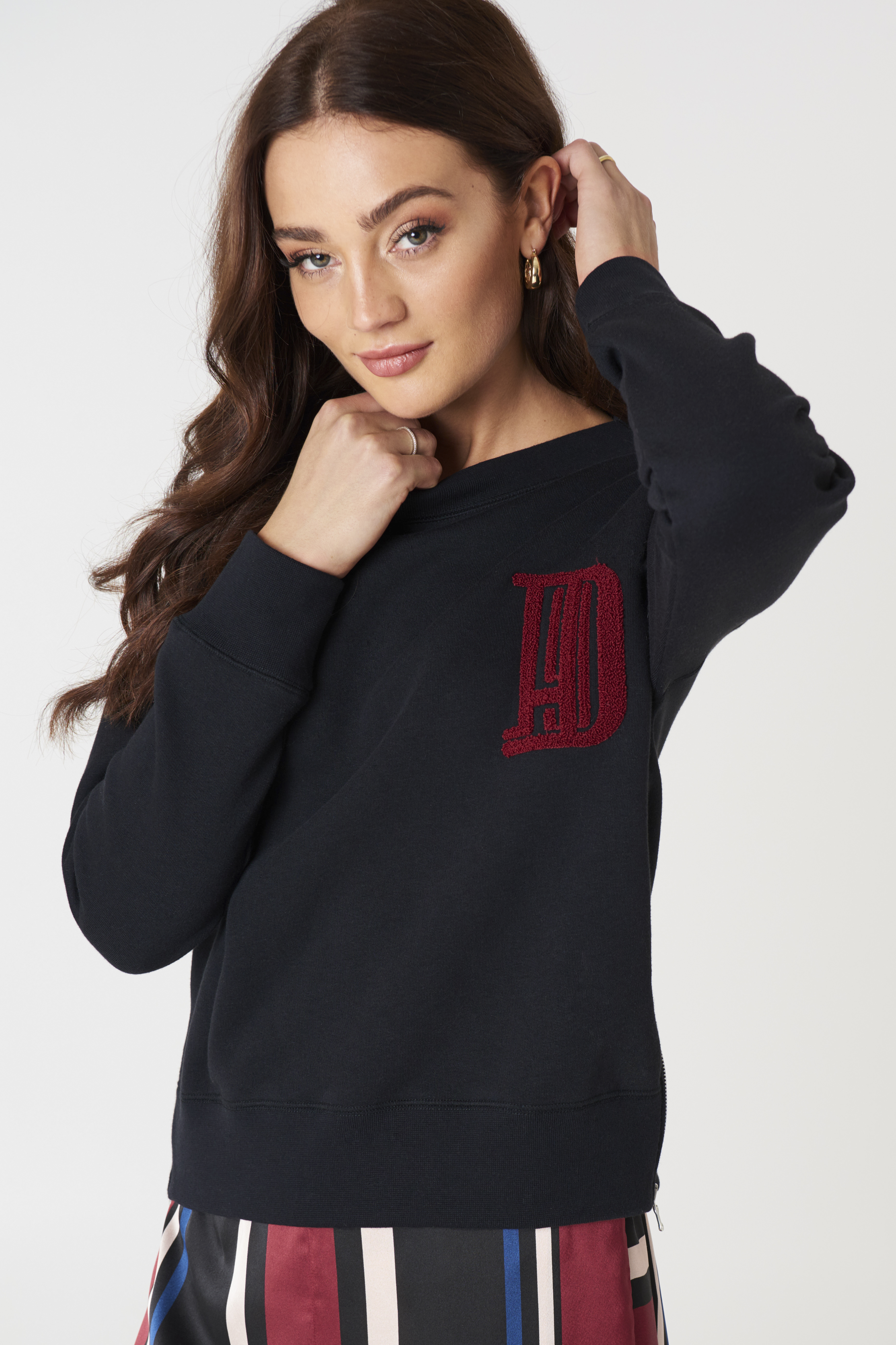 HD Zip Crew Sweat Black | NA-KD