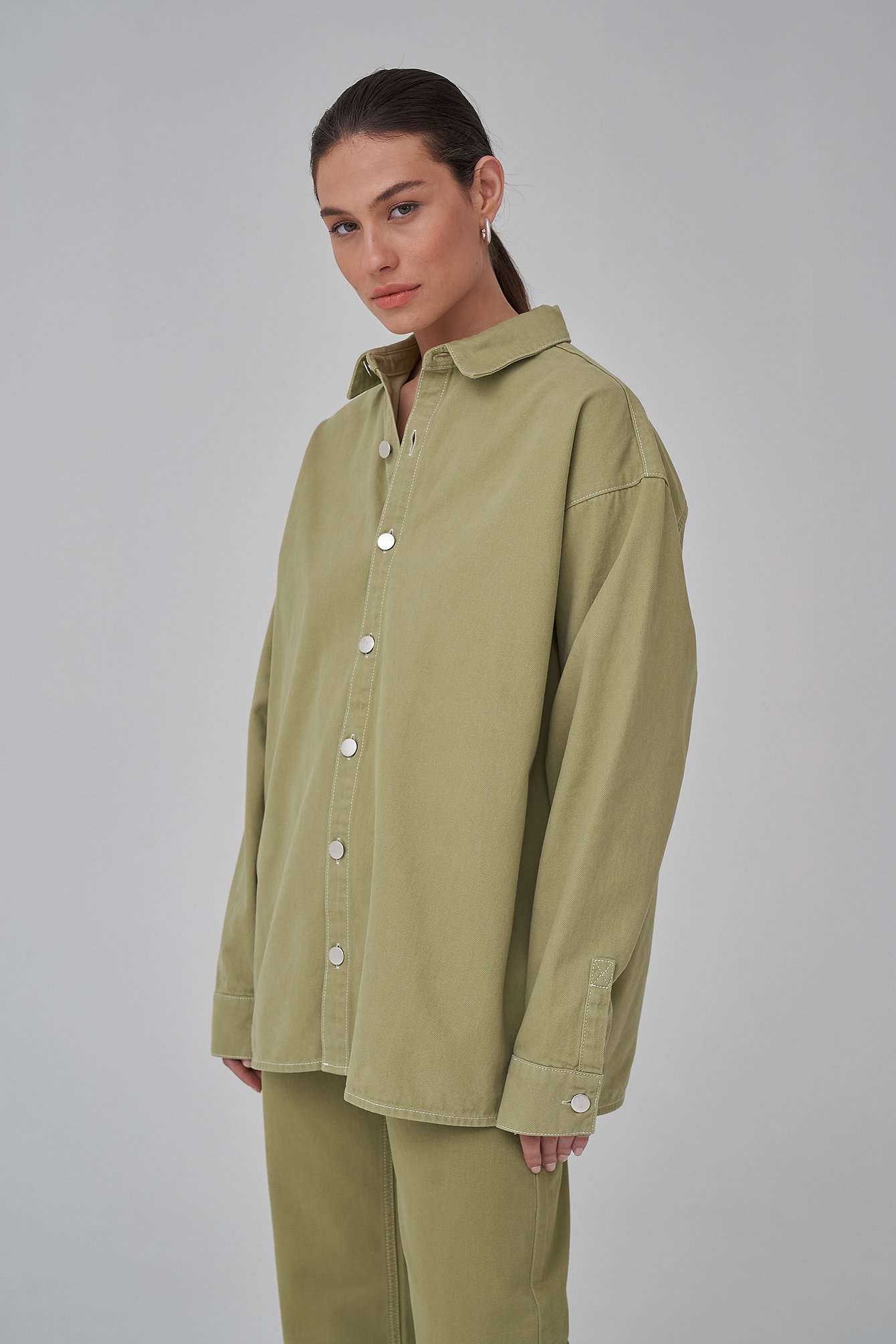 Denim Shirt Green | NA-KD