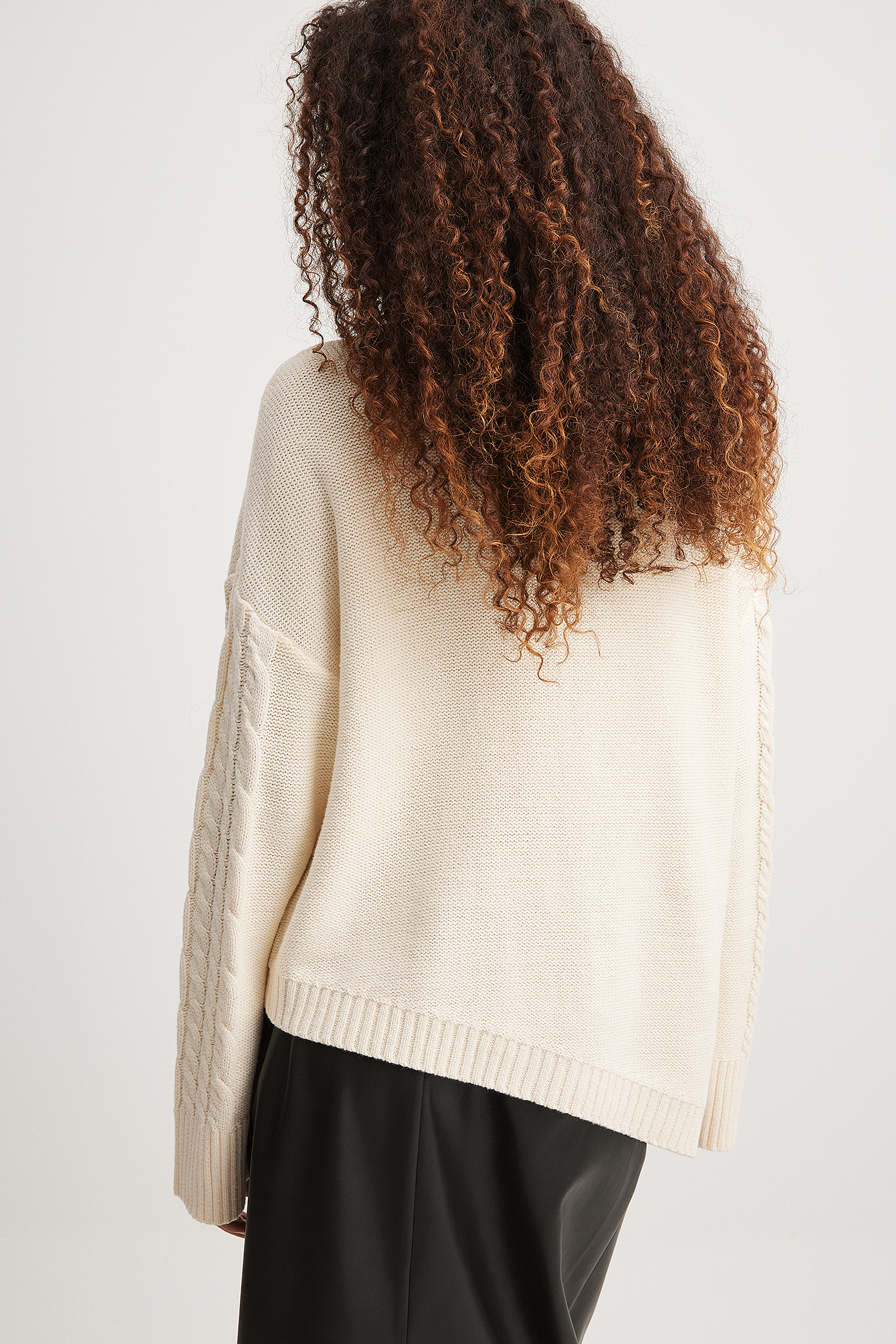 Knitted Asymmetric Cable Sweater