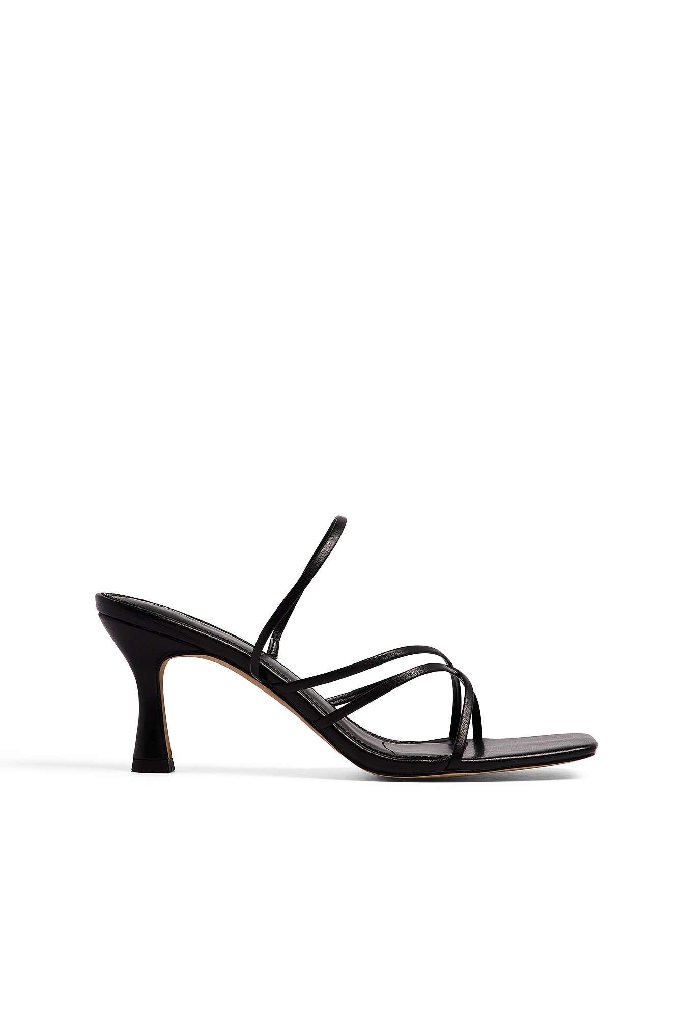 Leather Strappy Heels Black | NA-KD