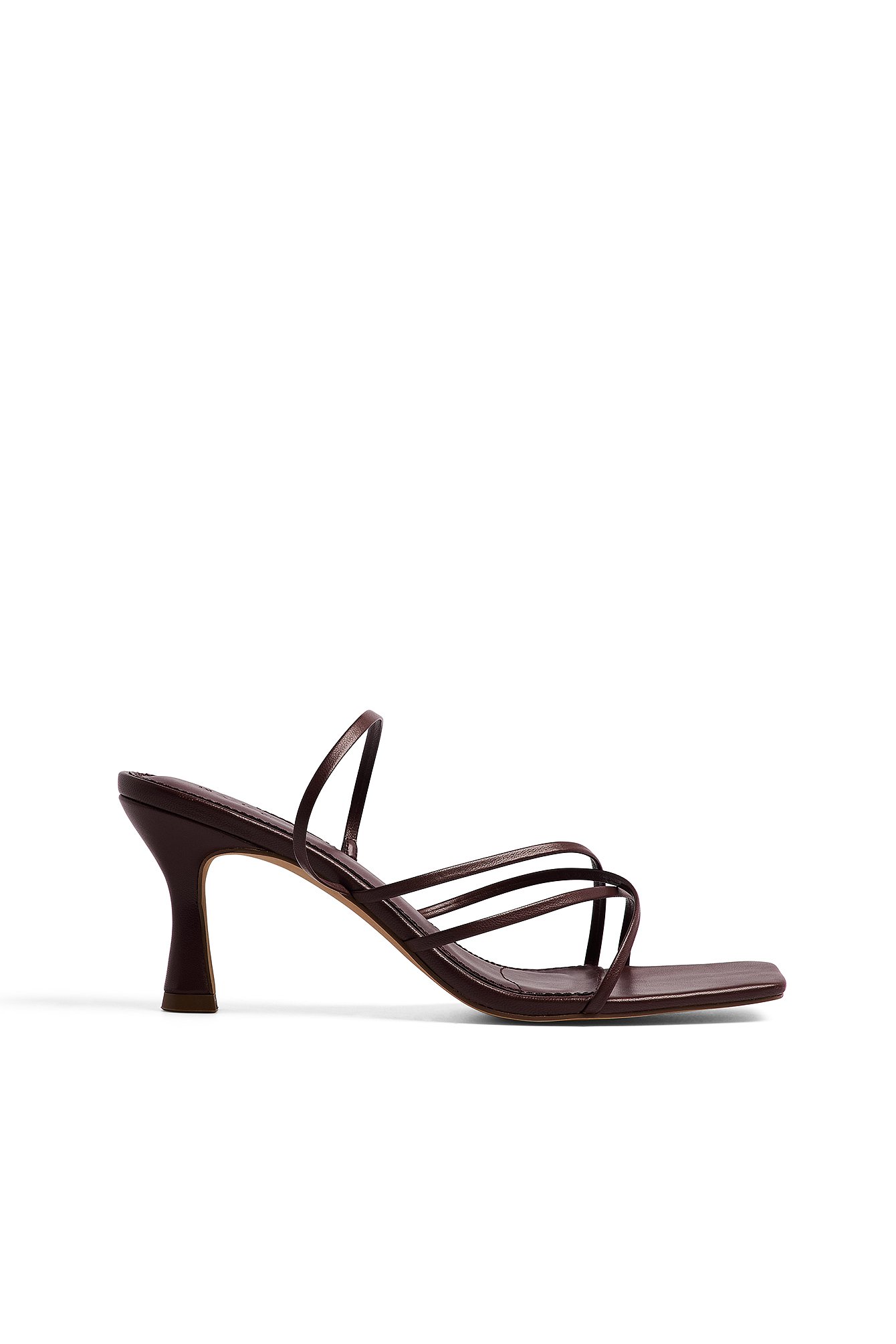 Leather Strappy Heels Brown | NA-KD