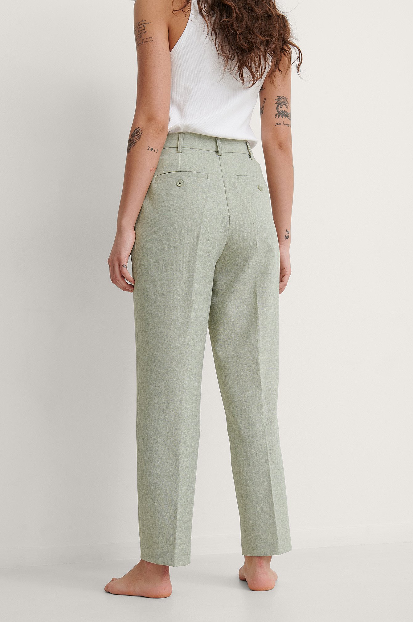 Cropped green deals pants